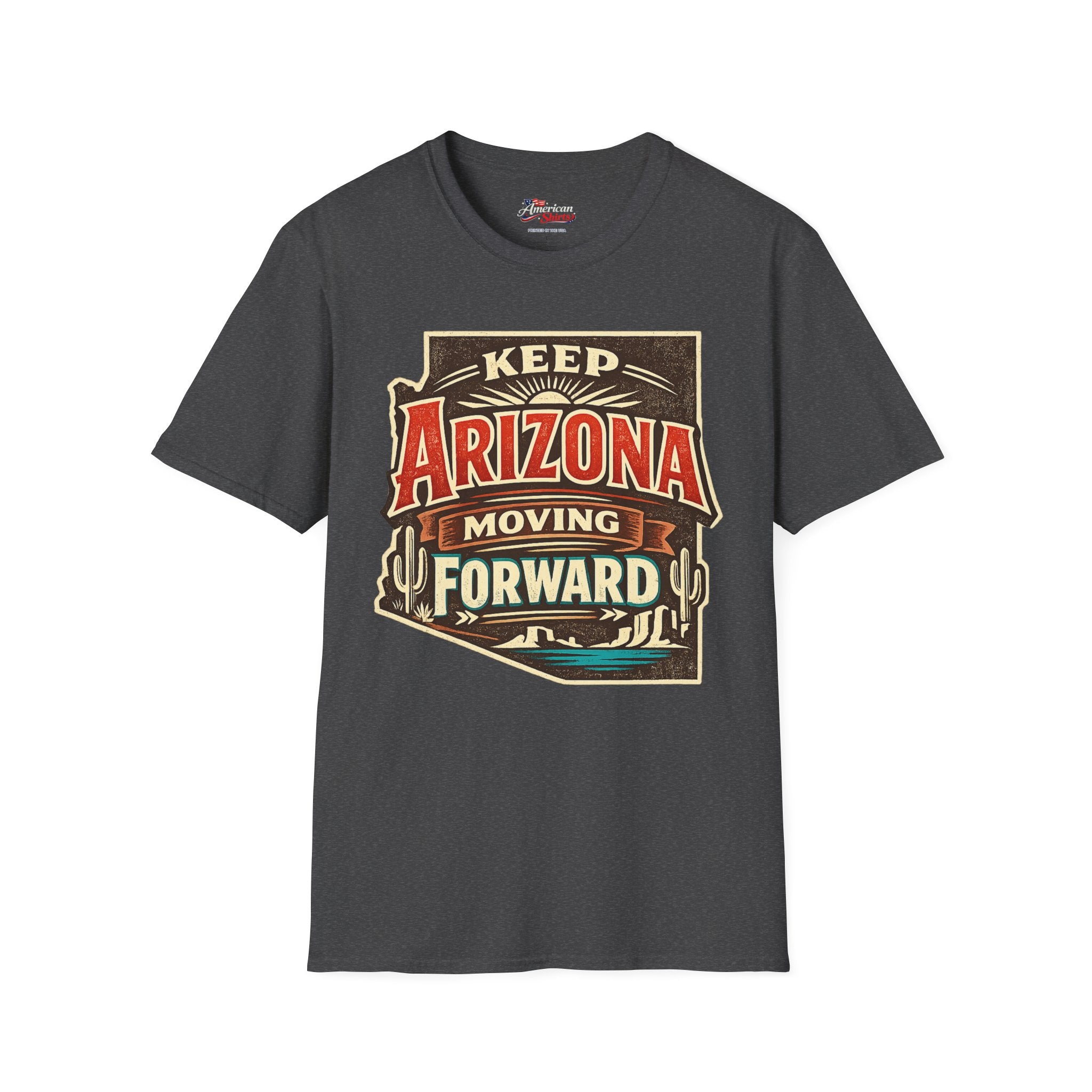 Keep Arizona Moving Forward design Unisex Softstyle T-Shirt Blue 2026