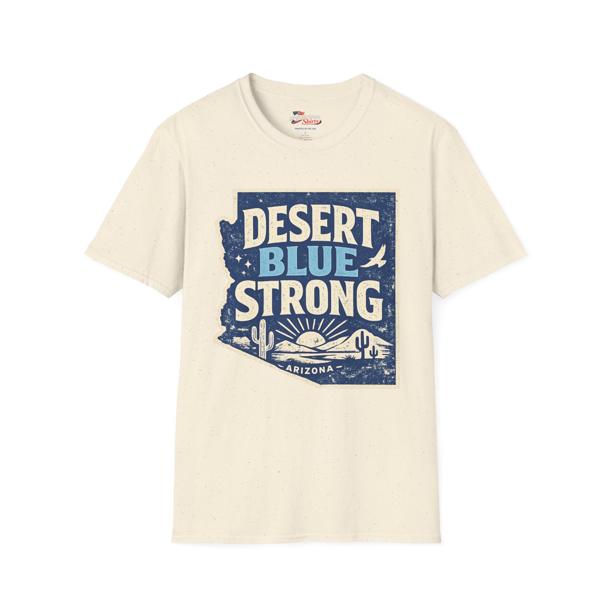 Arizona Desert Blue Strong Unisex Softstyle T-Shirt Blue 2026