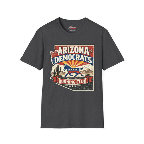 Arizona Democrats Running Club Unisex Softstyle T-Shirt Blue 2026