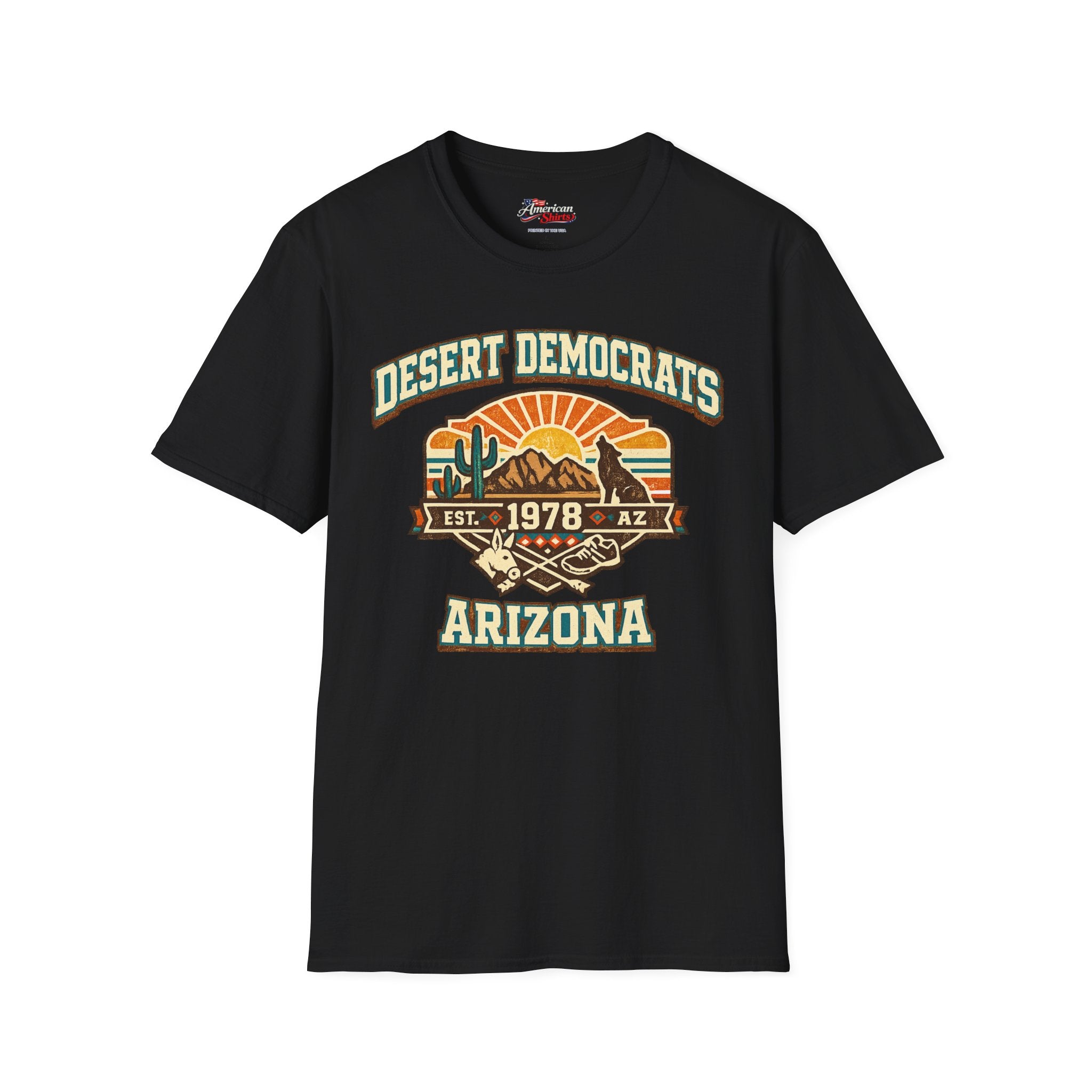 Arizona Desert Democrats Unisex Softstyle T-Shirt Blue 2026