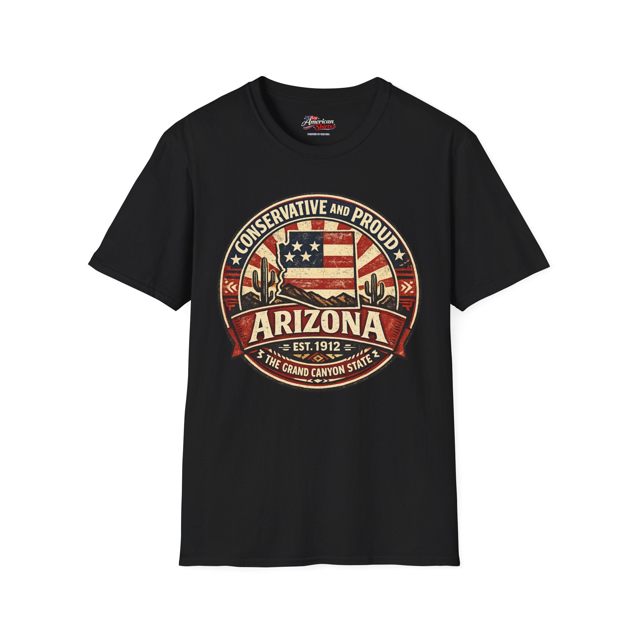 Vintage Arizona Unisex Softstyle T-Shirt Red 2026