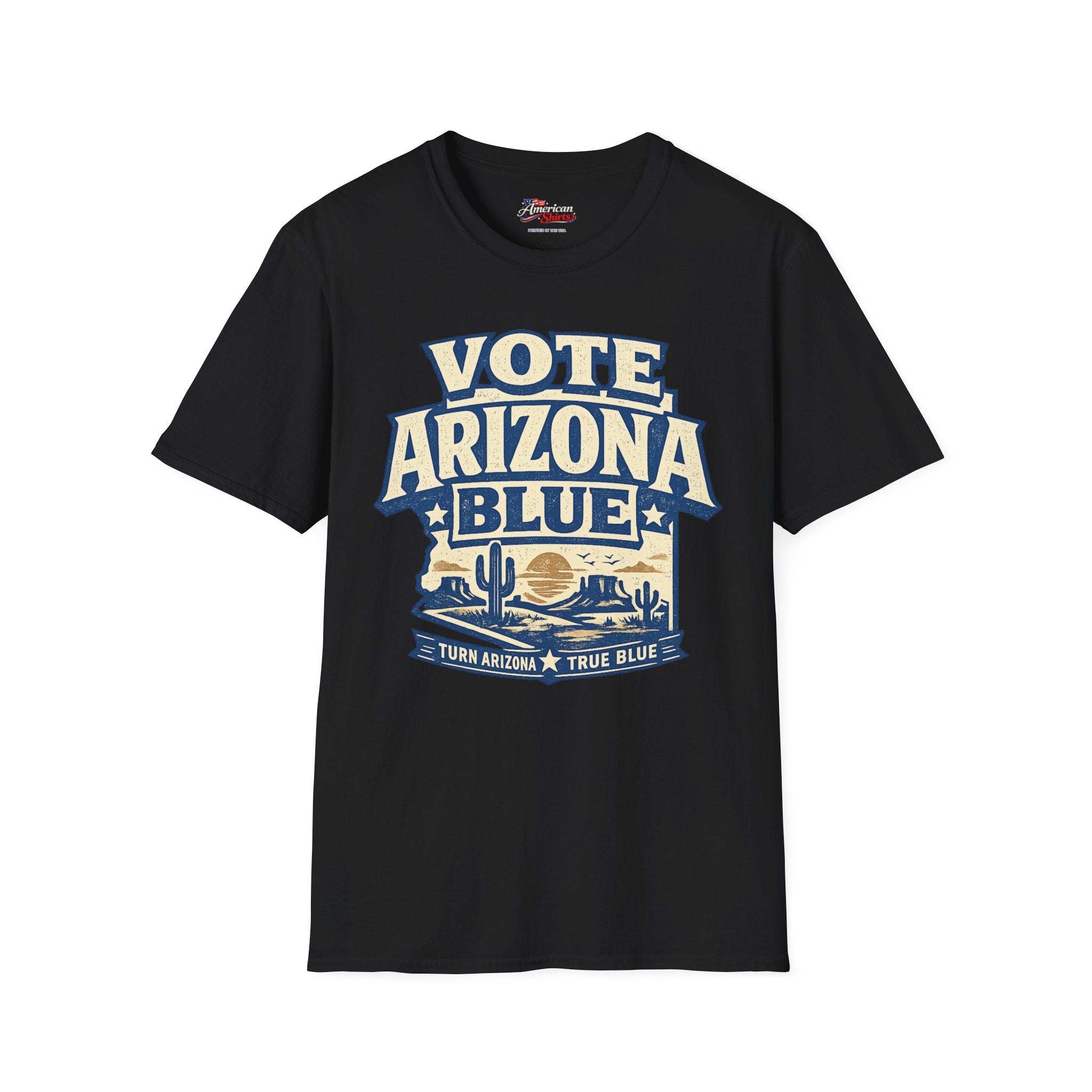 Vintage Arizona Blue Unisex Softstyle T-Shirt Blue 2026