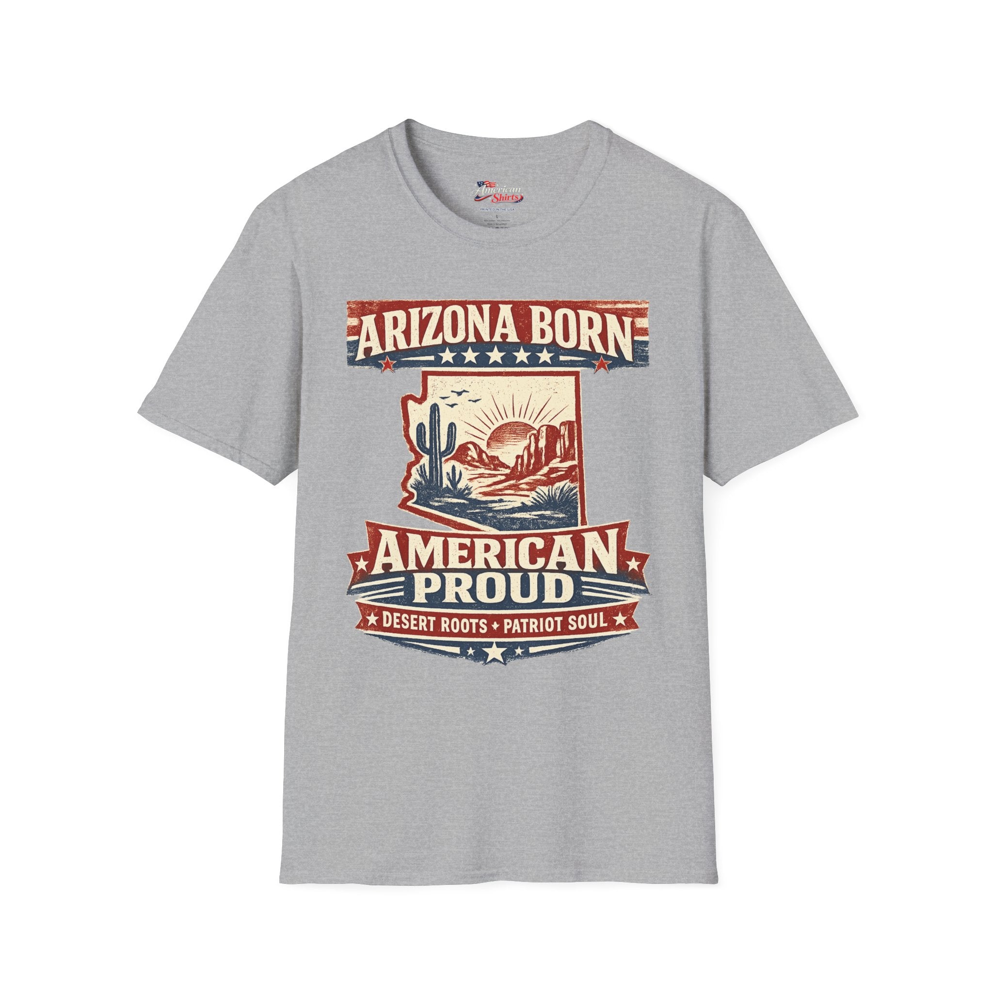 Arizona pride and desert spirit Unisex Softstyle T Shirt Red 2026