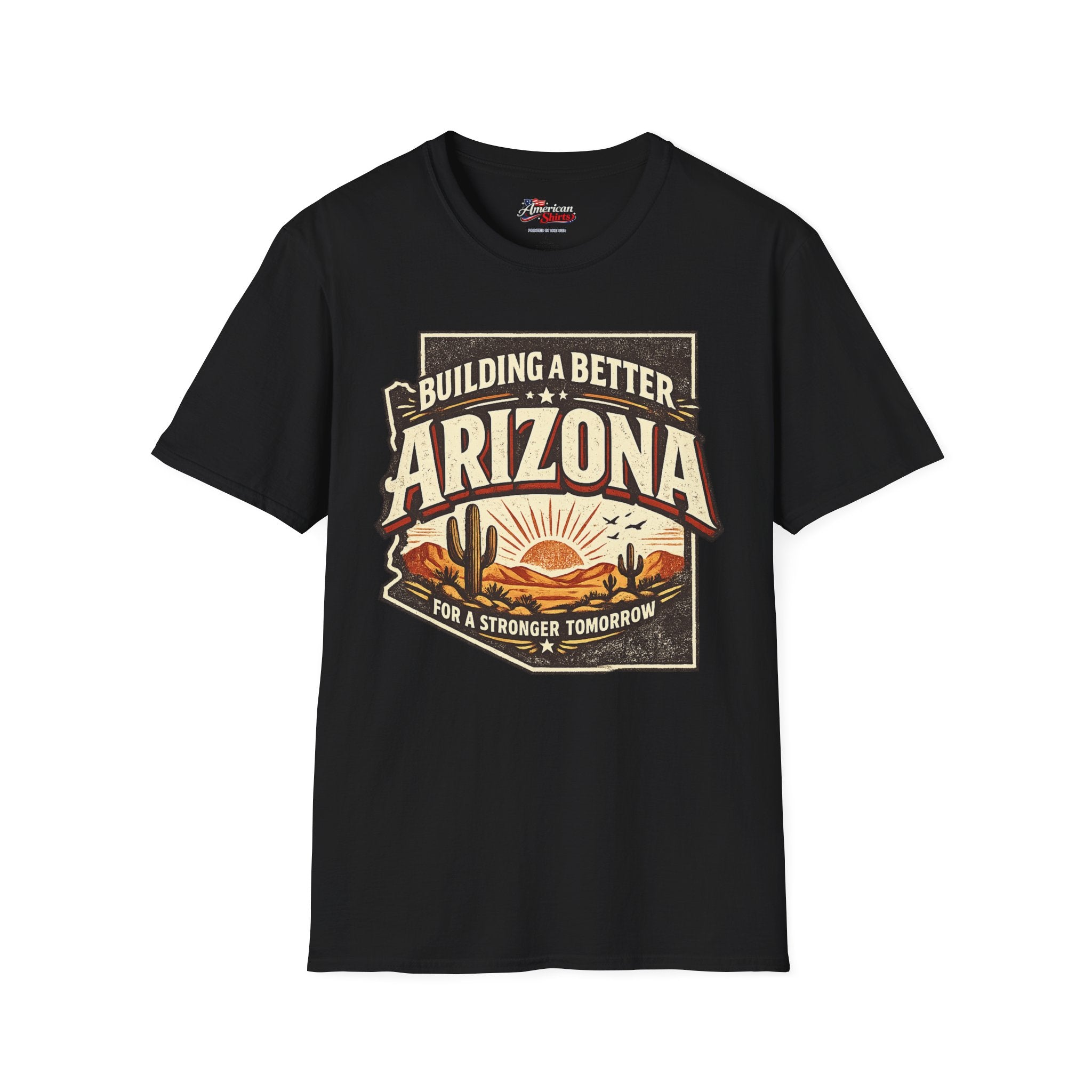 Vintage Building a better Arizona Unisex Softstyle T-Shirt Red 2026