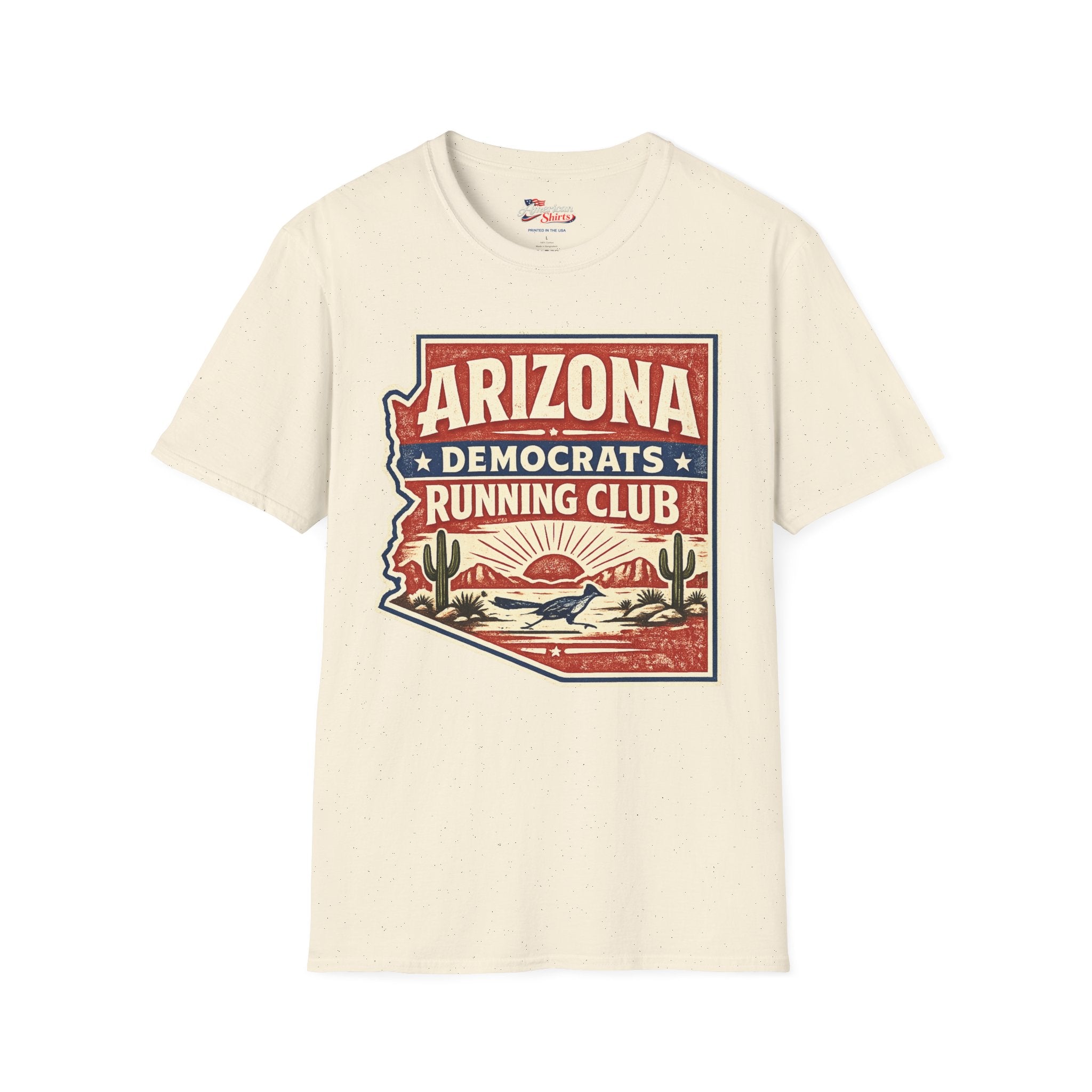 Arizona Democrats campaign logo Unisex Softstyle T-Shirt Blue 2026