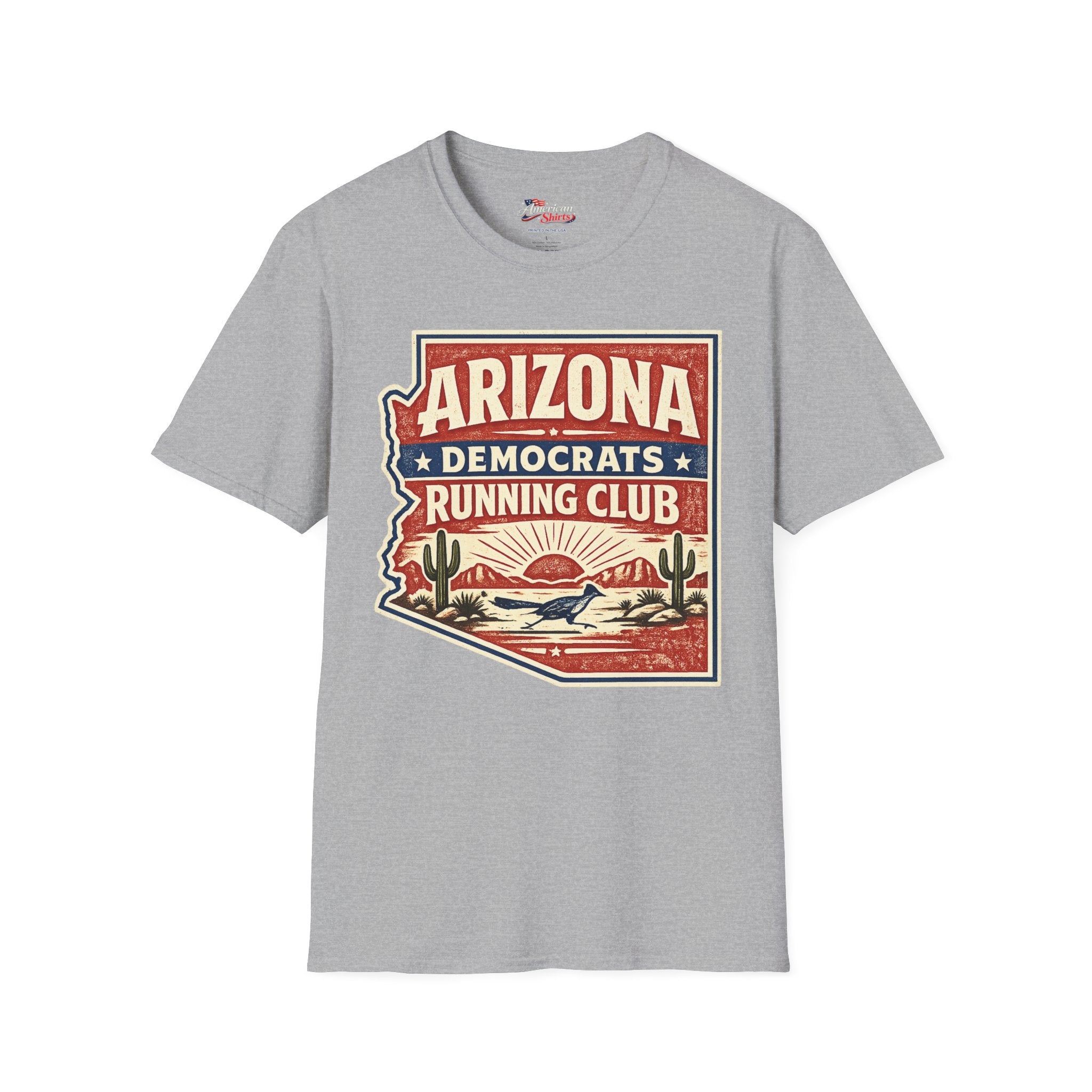 Arizona Democrats campaign logo Unisex Softstyle T-Shirt Blue 2026