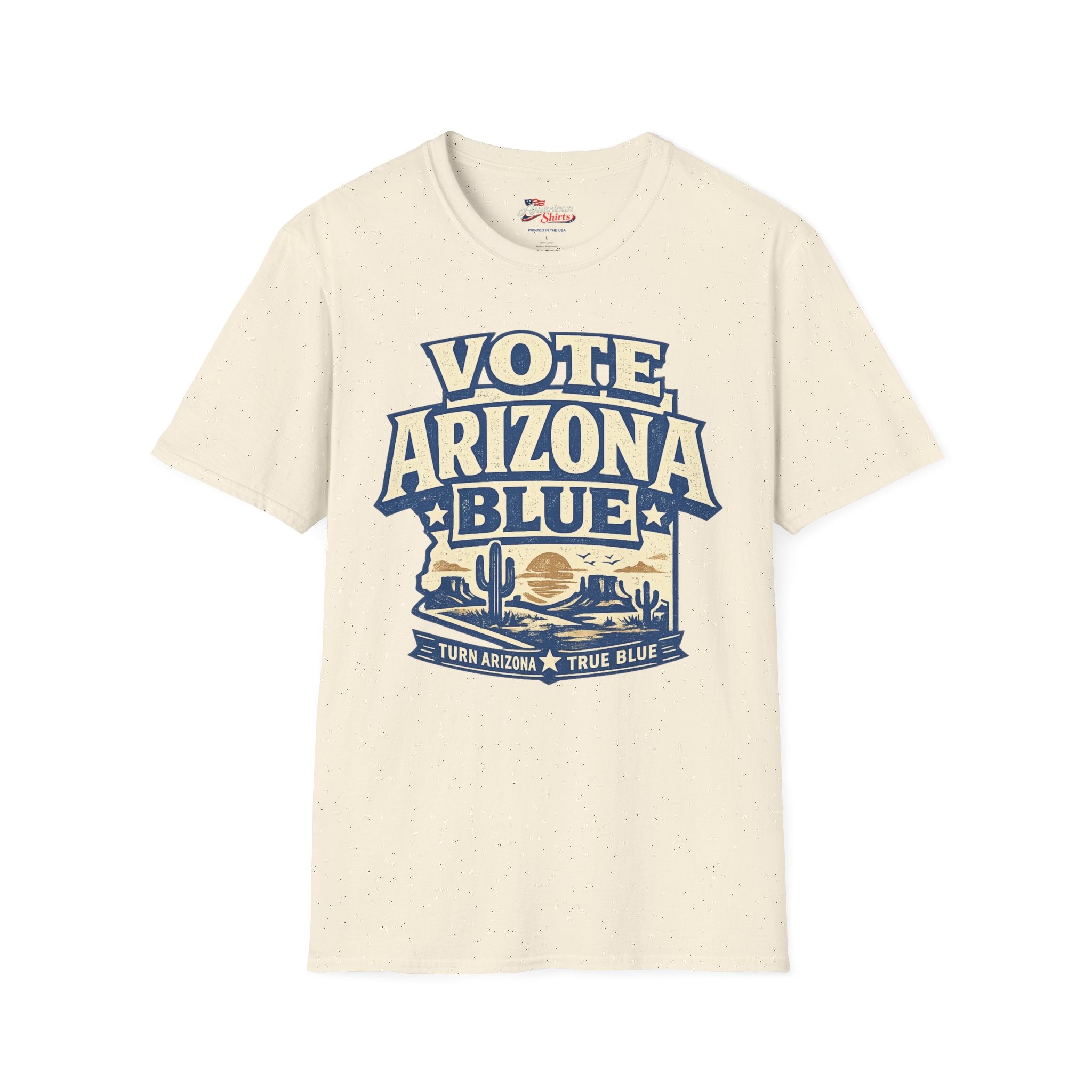 Vintage Arizona Blue Unisex Softstyle T-Shirt Blue 2026