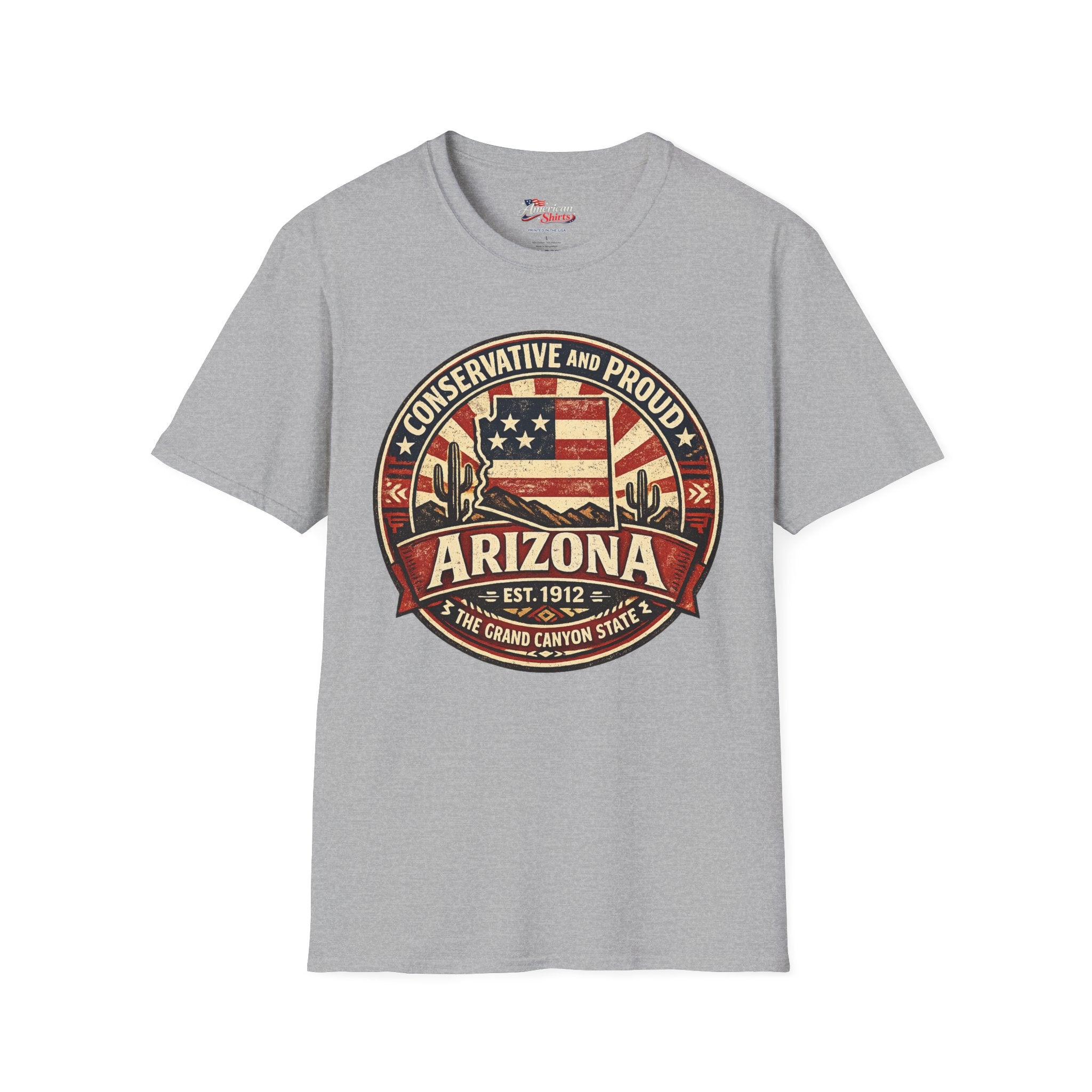 Vintage Arizona Unisex Softstyle T-Shirt Red 2026