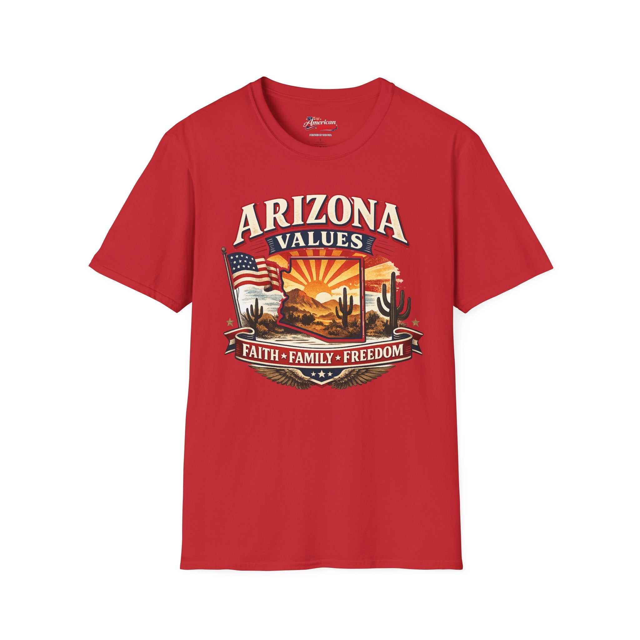 Arizona Values Unisex Softstyle T Shirt Red 2026
