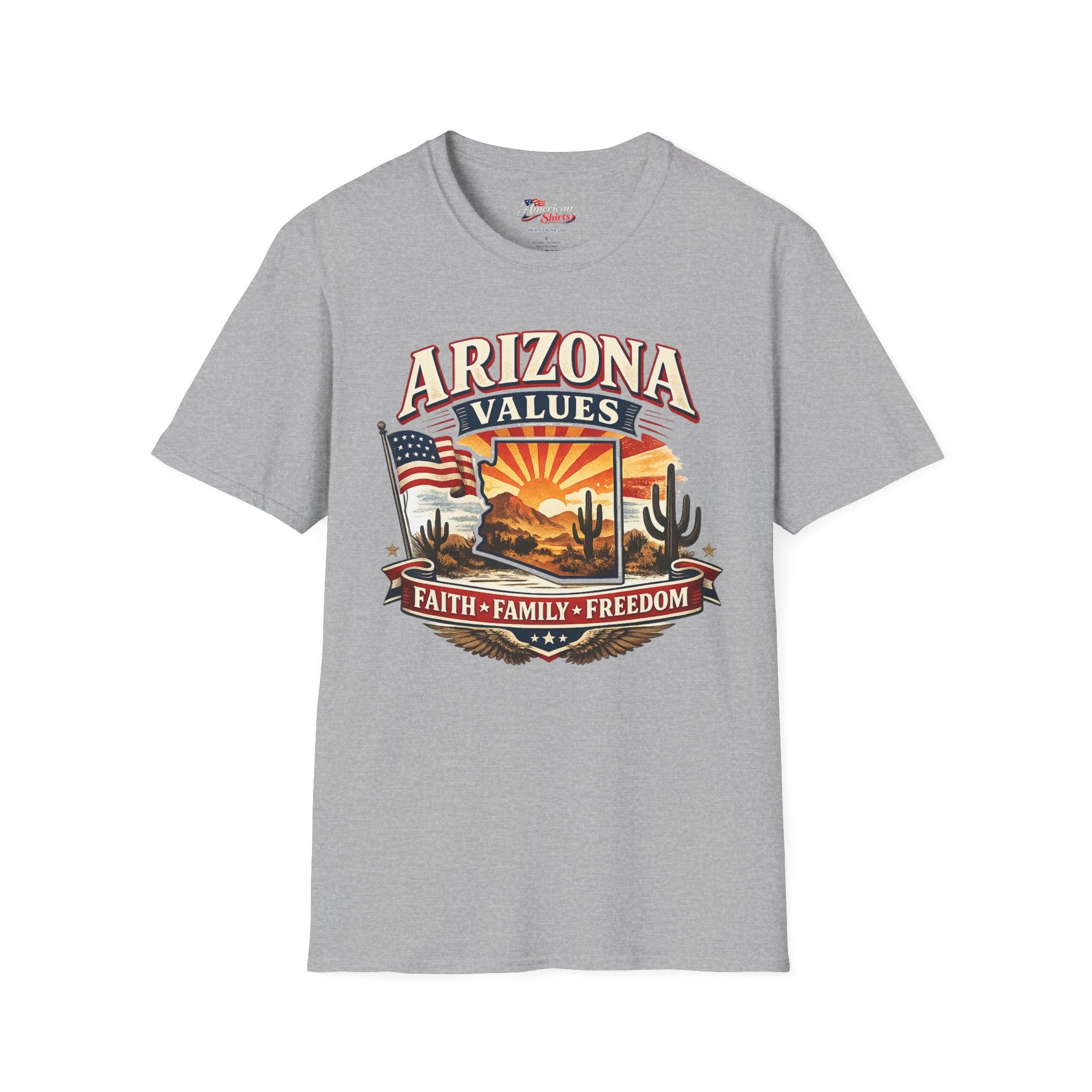 Arizona Values Unisex Softstyle T Shirt Red 2026