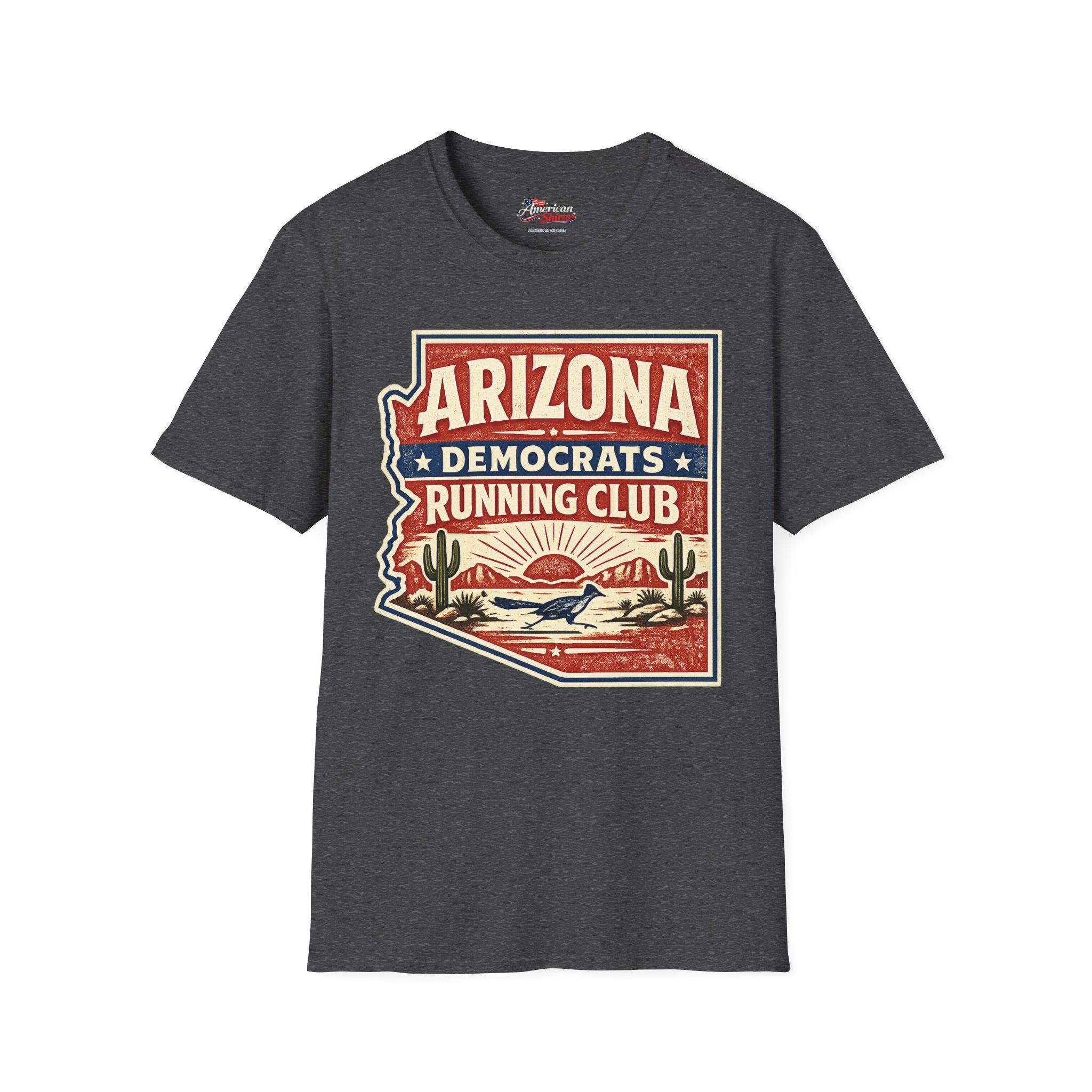 Arizona Democrats campaign logo Unisex Softstyle T-Shirt Blue 2026