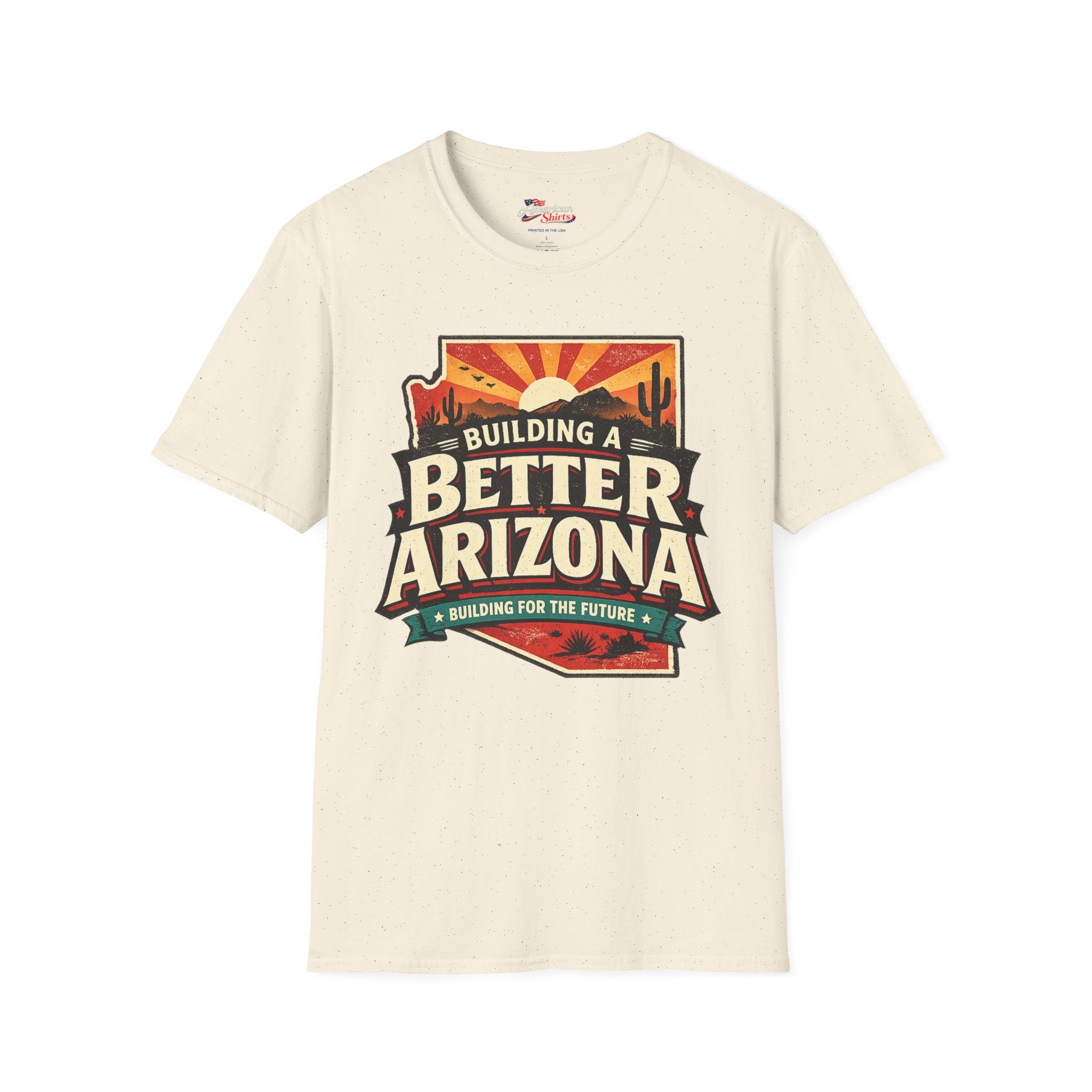 Building A Better Arizona For the Future Unisex Softstyle T-Shirt Blue 2026
