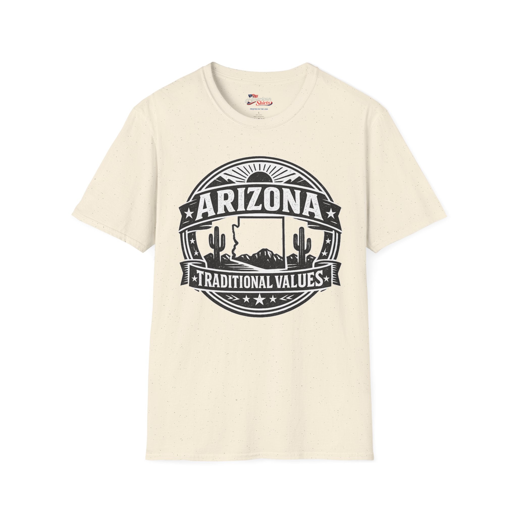 Vintage Arizona Traditional Values Unisex Softstyle T-Shirt Red 2026