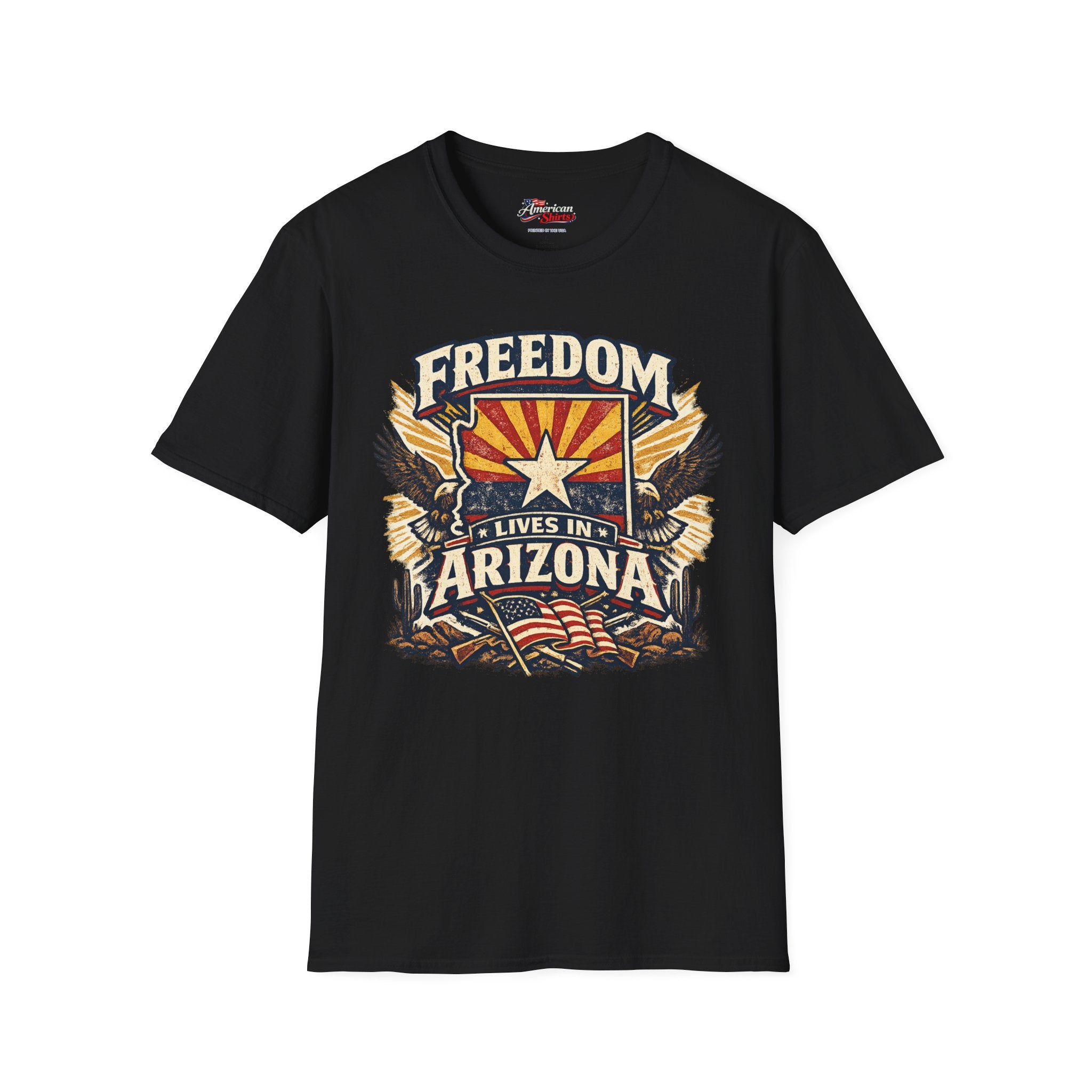 Freedom Lives in Arizona Unisex Softstyle T-Shirt Red 2026