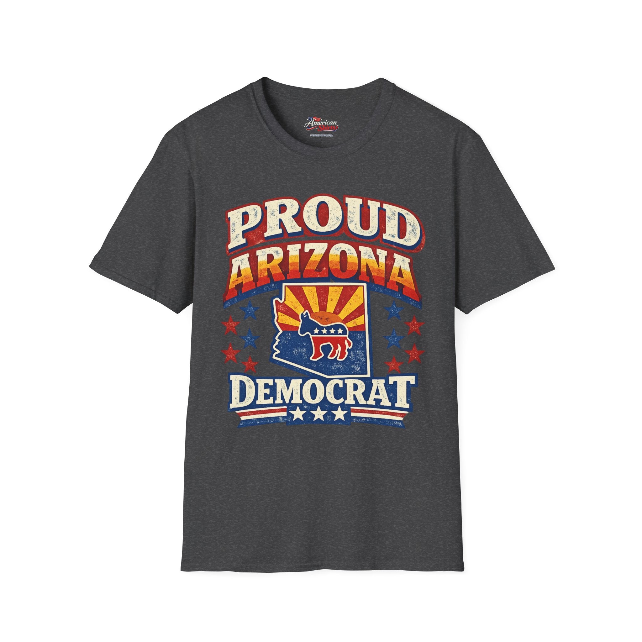Proud Arizona Democat Unisex Softstyle T-Shirt Blue 2026