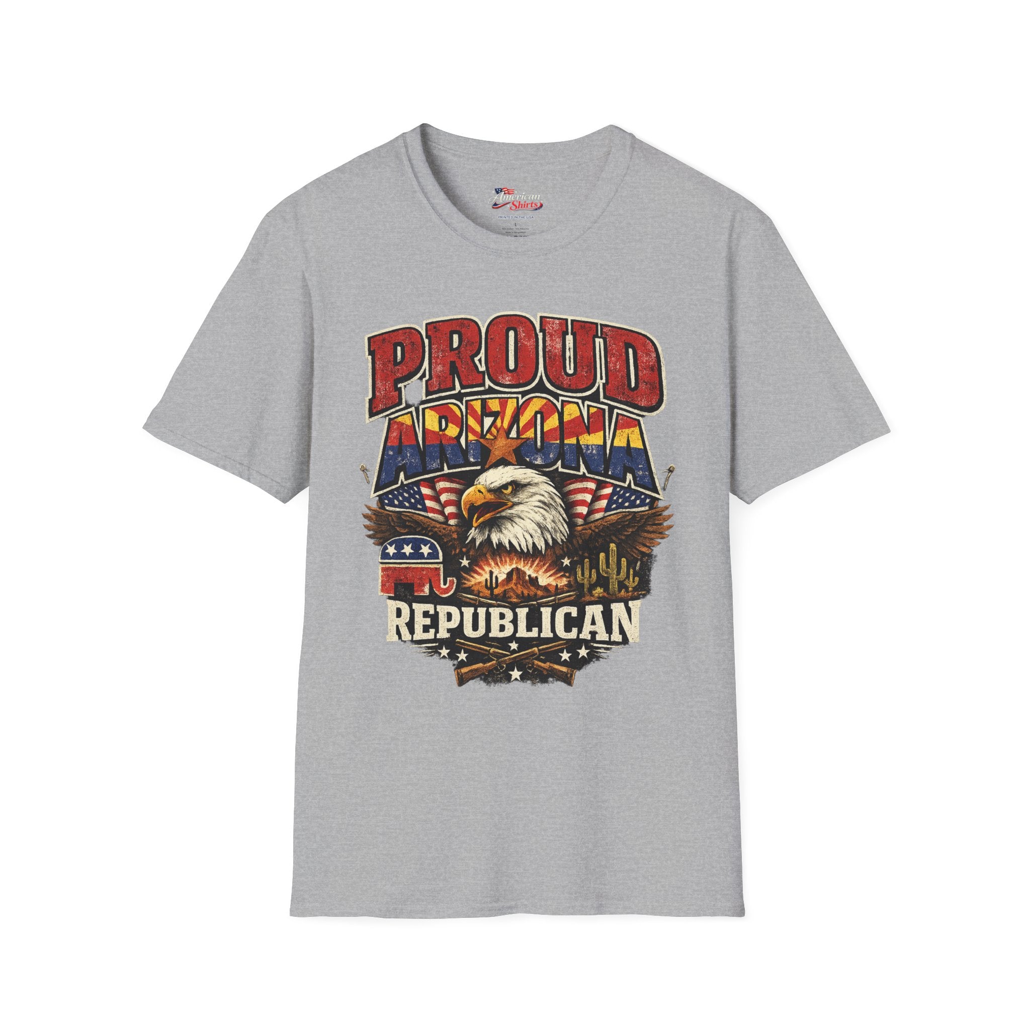 Proud Arizona Republican Unisex Softstyle T-Shirt Red 2026