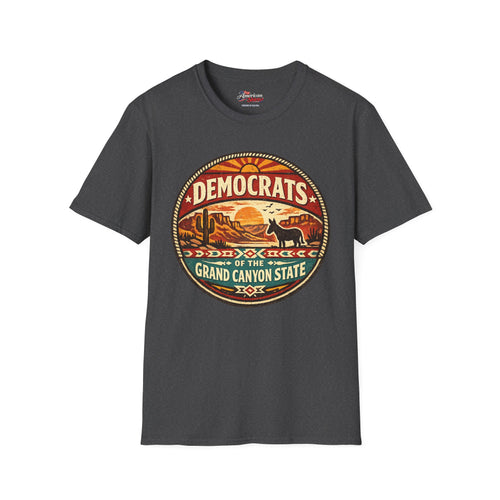 Arizona Democrats of the grand Canyon Unisex Softstyle T-Shirt Blue 2026