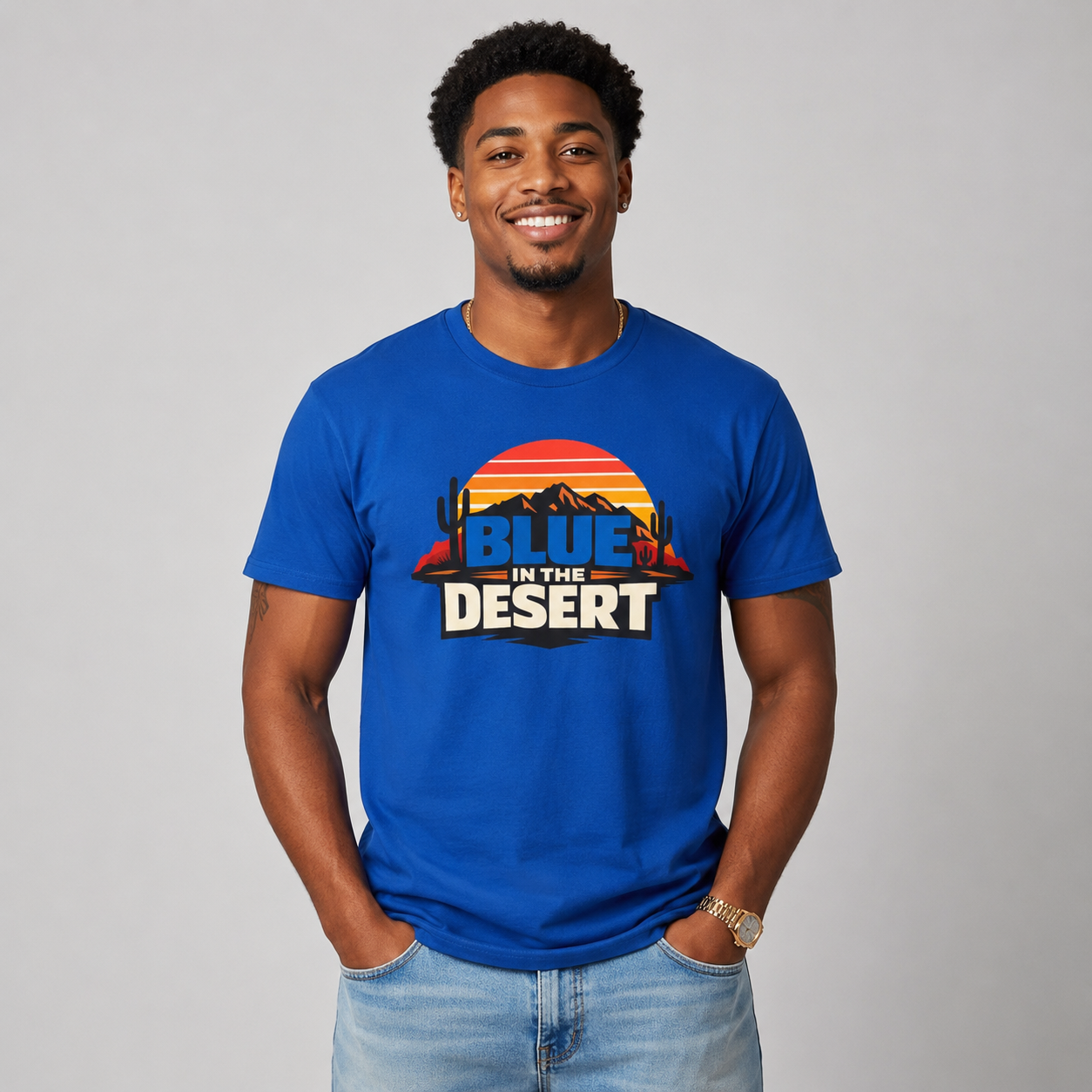Arizona Blue in the Desert Unisex Softstyle T Shirt Blue 2026