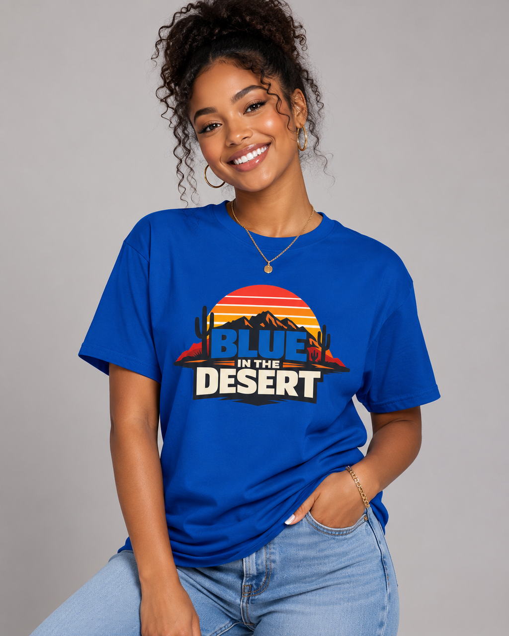 Arizona Blue in the Desert Unisex Softstyle T Shirt Blue 2026