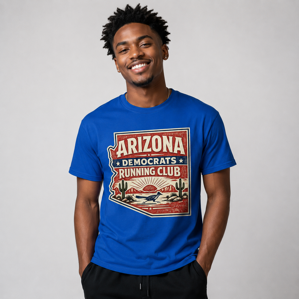Arizona Democrats campaign logo Unisex Softstyle T-Shirt Blue 2026