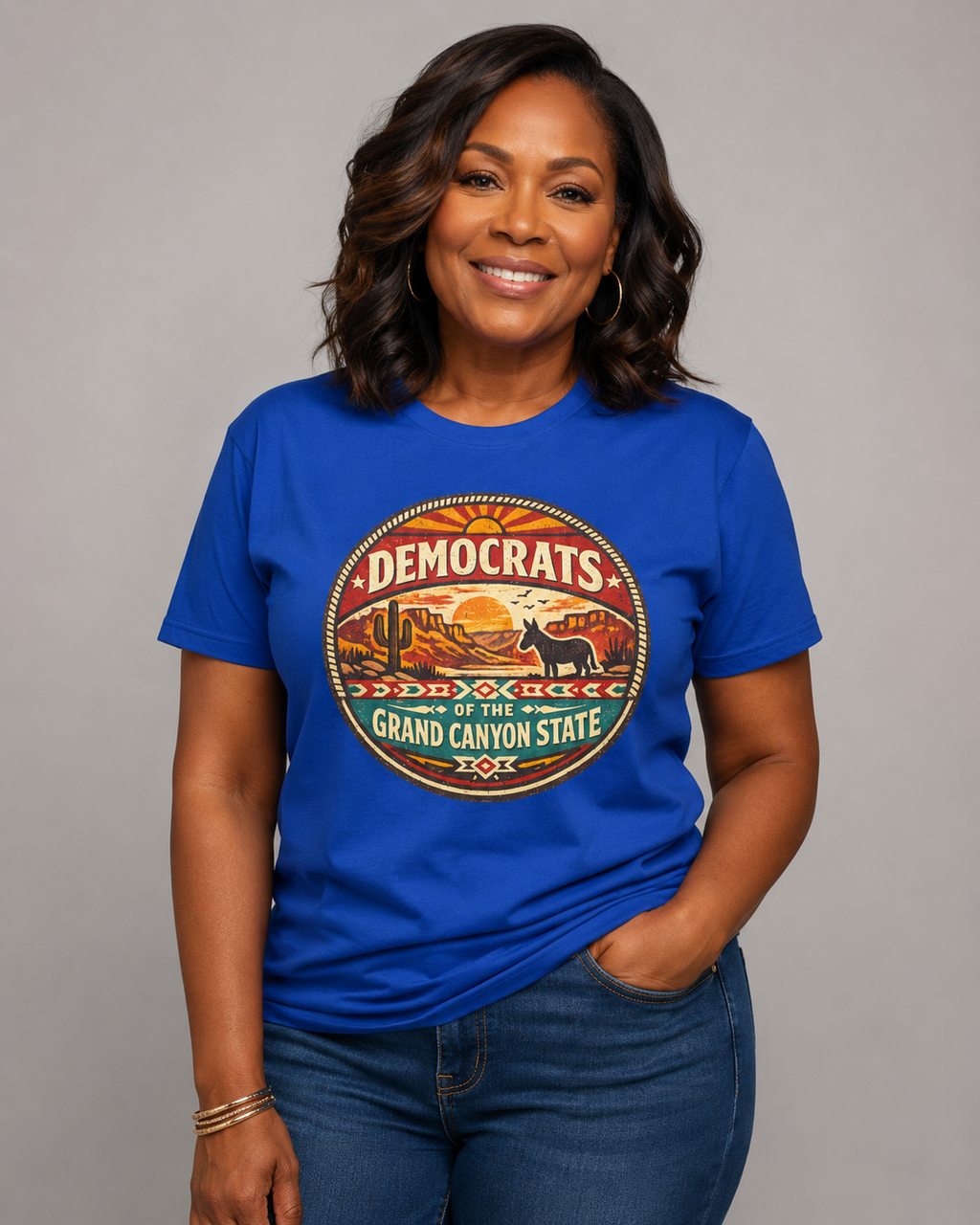 Arizona Democrats of the grand Canyon Unisex Softstyle T-Shirt Blue 2026