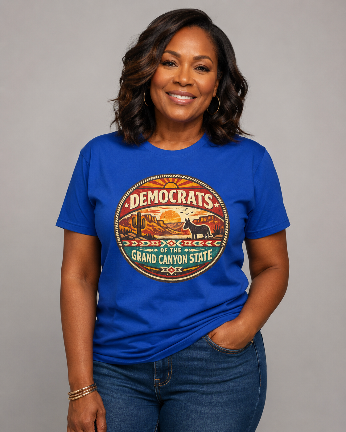 Arizona Democrats of the grand Canyon Unisex Softstyle T-Shirt Blue 2026
