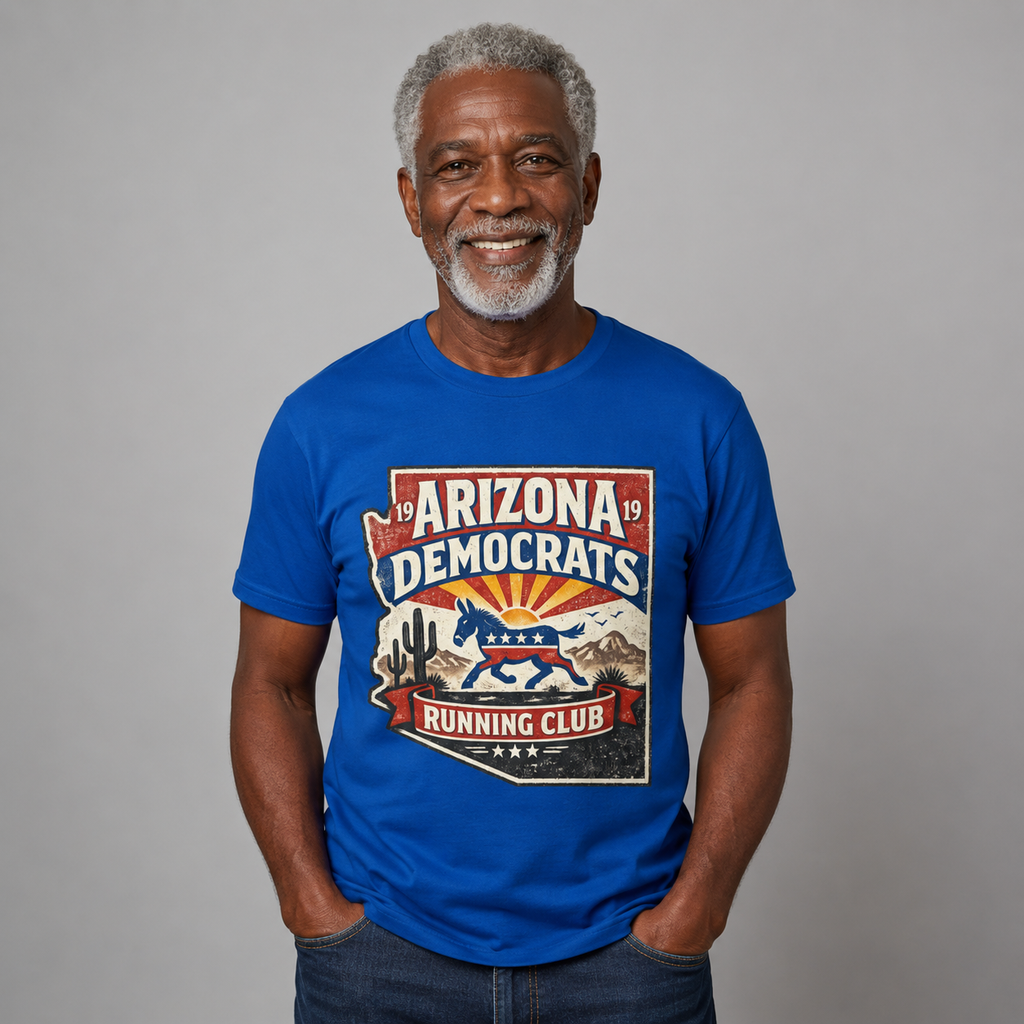 Arizona Democrats Running Club Unisex Softstyle T-Shirt Blue 2026