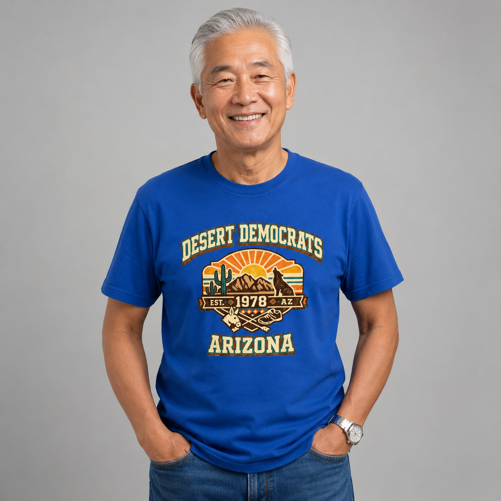 Arizona Desert Democrats Unisex Softstyle T-Shirt Blue 2026