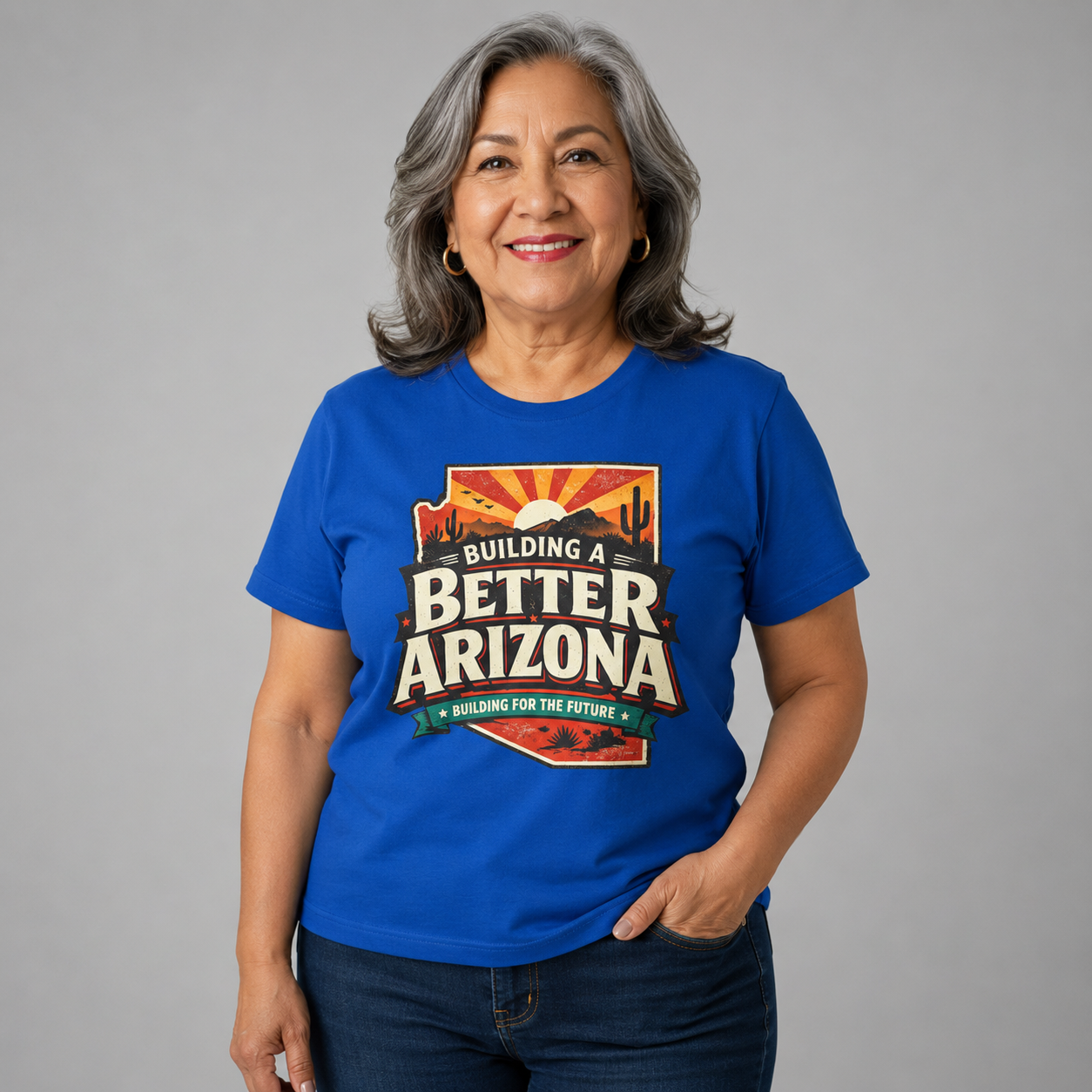 Building A Better Arizona For the Future Unisex Softstyle T-Shirt Blue 2026