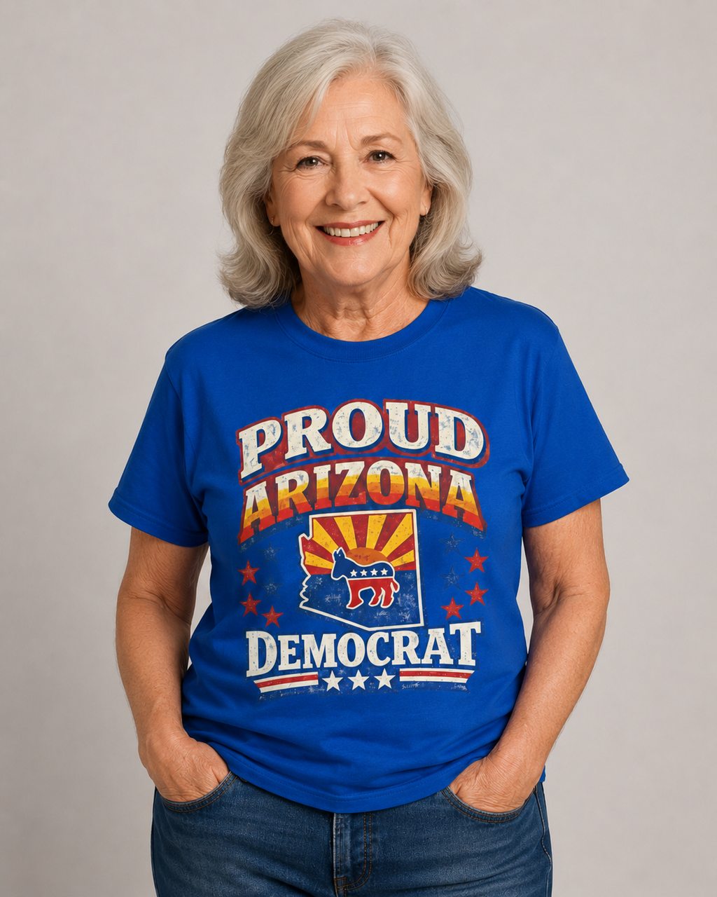 Proud Arizona Democat Unisex Softstyle T-Shirt Blue 2026
