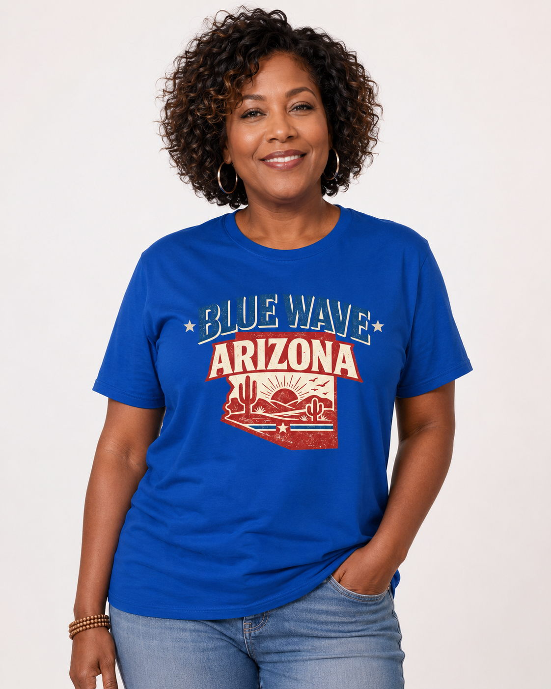 Vintage Arizona Blue Wave Unisex Softstyle T-Shirt Blue 2026
