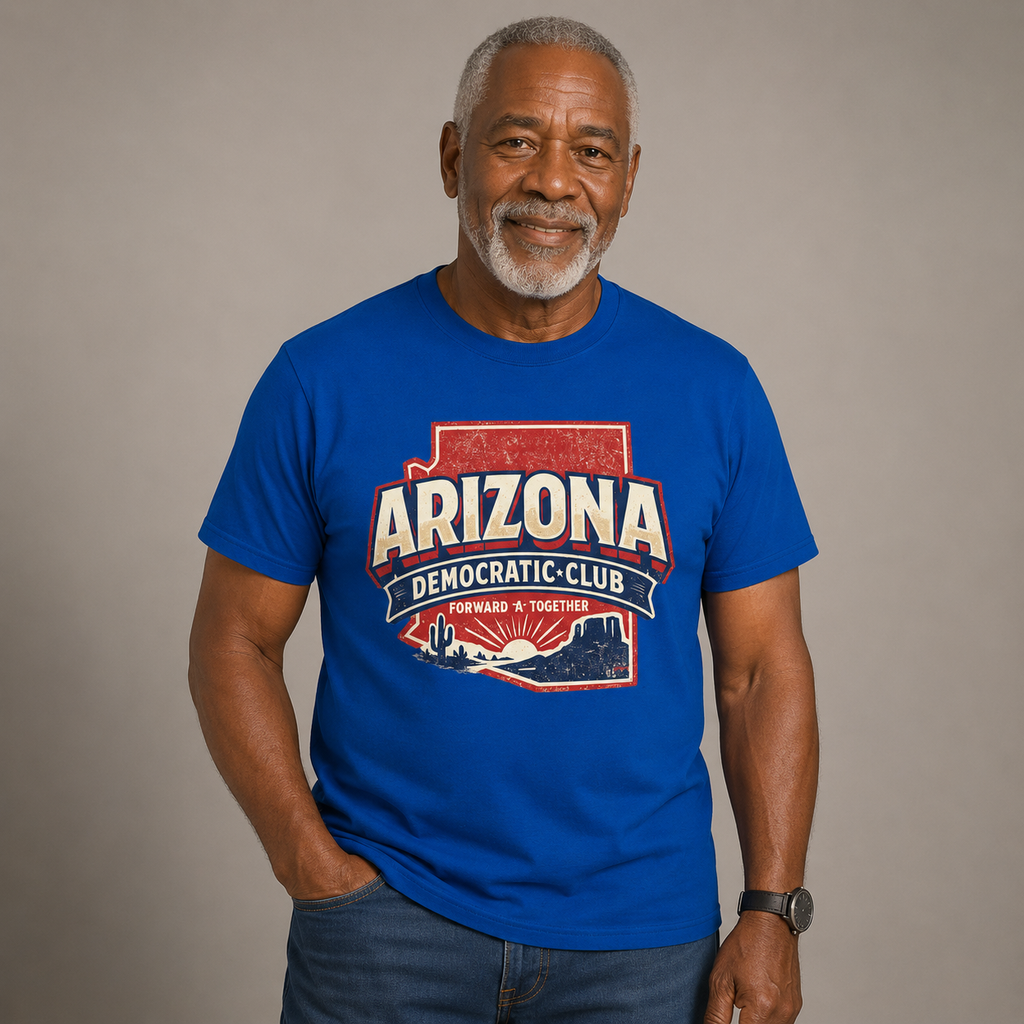 Vintage Arizona Democratic Club Unisex Softstyle T-Shirt Blue 2026