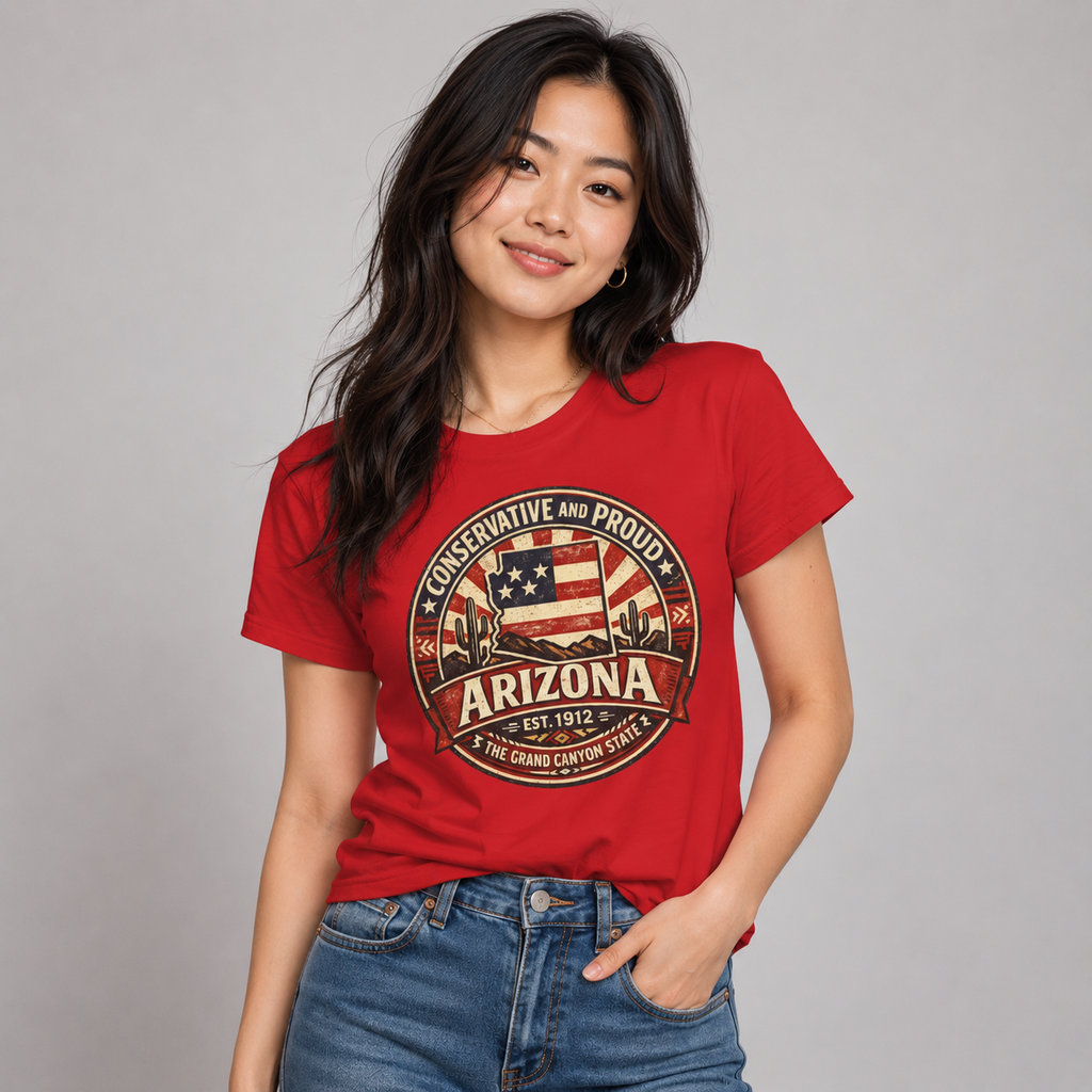 Vintage Arizona Unisex Softstyle T-Shirt Red 2026