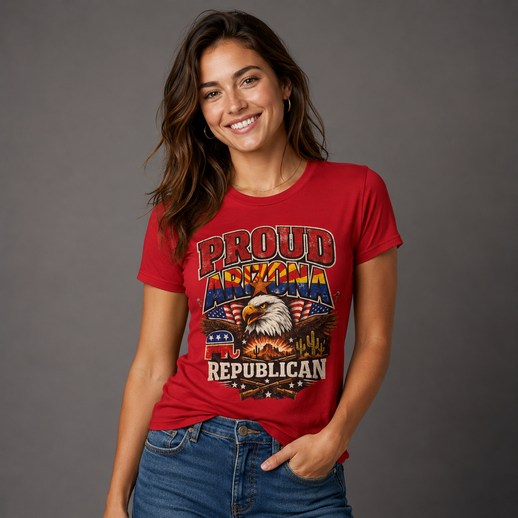 Proud Arizona Republican Unisex Softstyle T-Shirt Red 2026