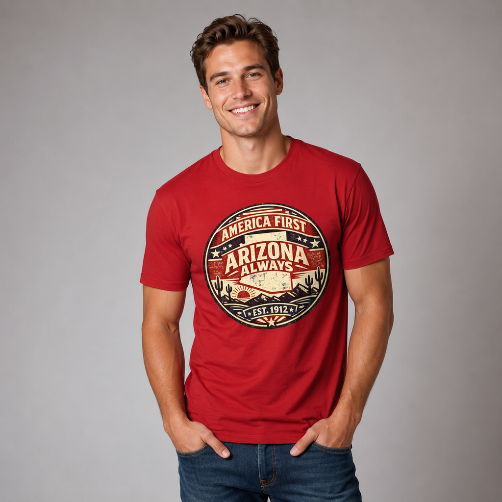 Conservative and Proud Arizona Unisex Softstyle T Shirt Red 2026