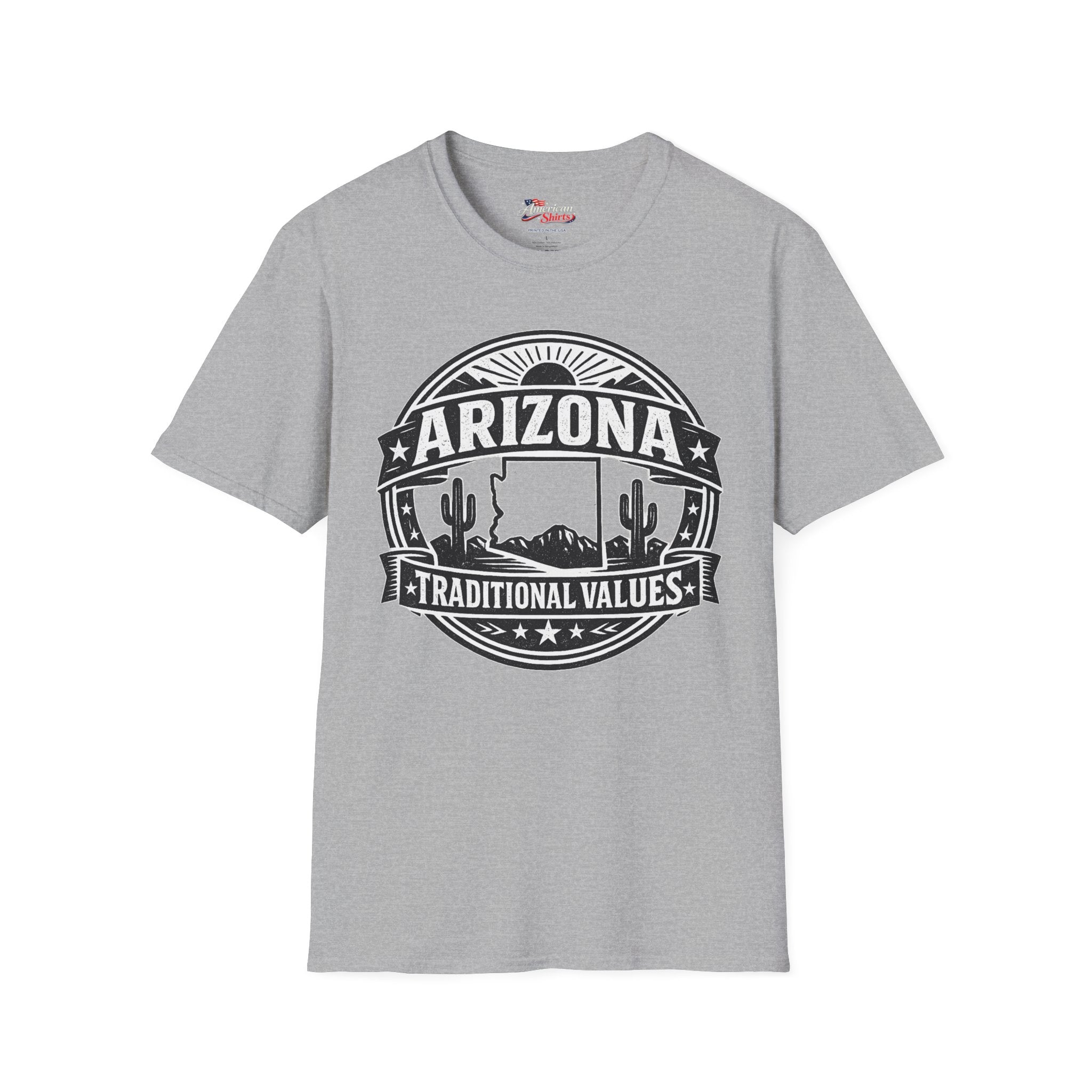 Vintage Arizona Traditional Values Unisex Softstyle T-Shirt Red 2026