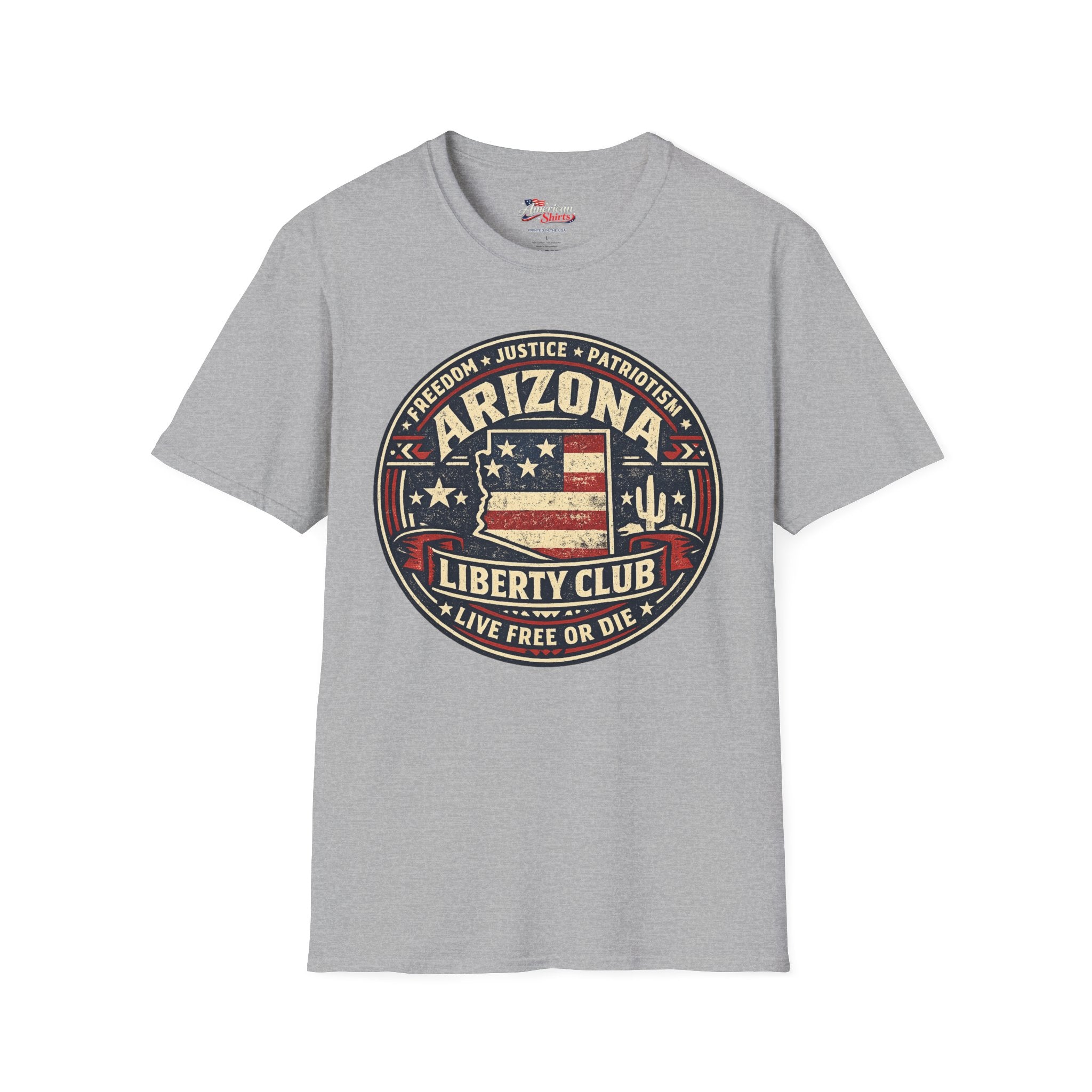 Vintage Arizona Liberty Club Unisex Softstyle T-Shirt Red 2026
