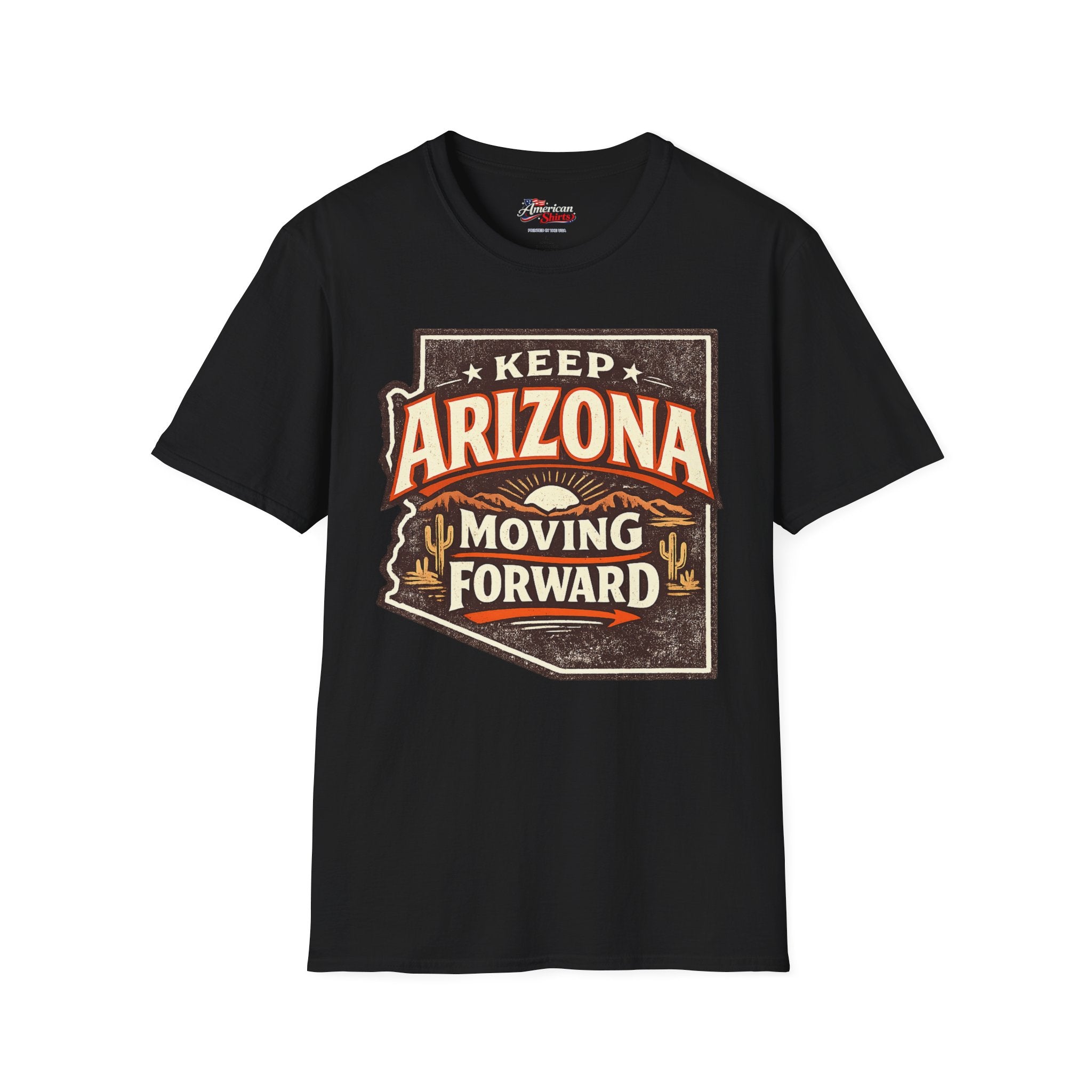 Vintage Arizona Moving Forward Unisex Softstyle T-Shirt Red 2026