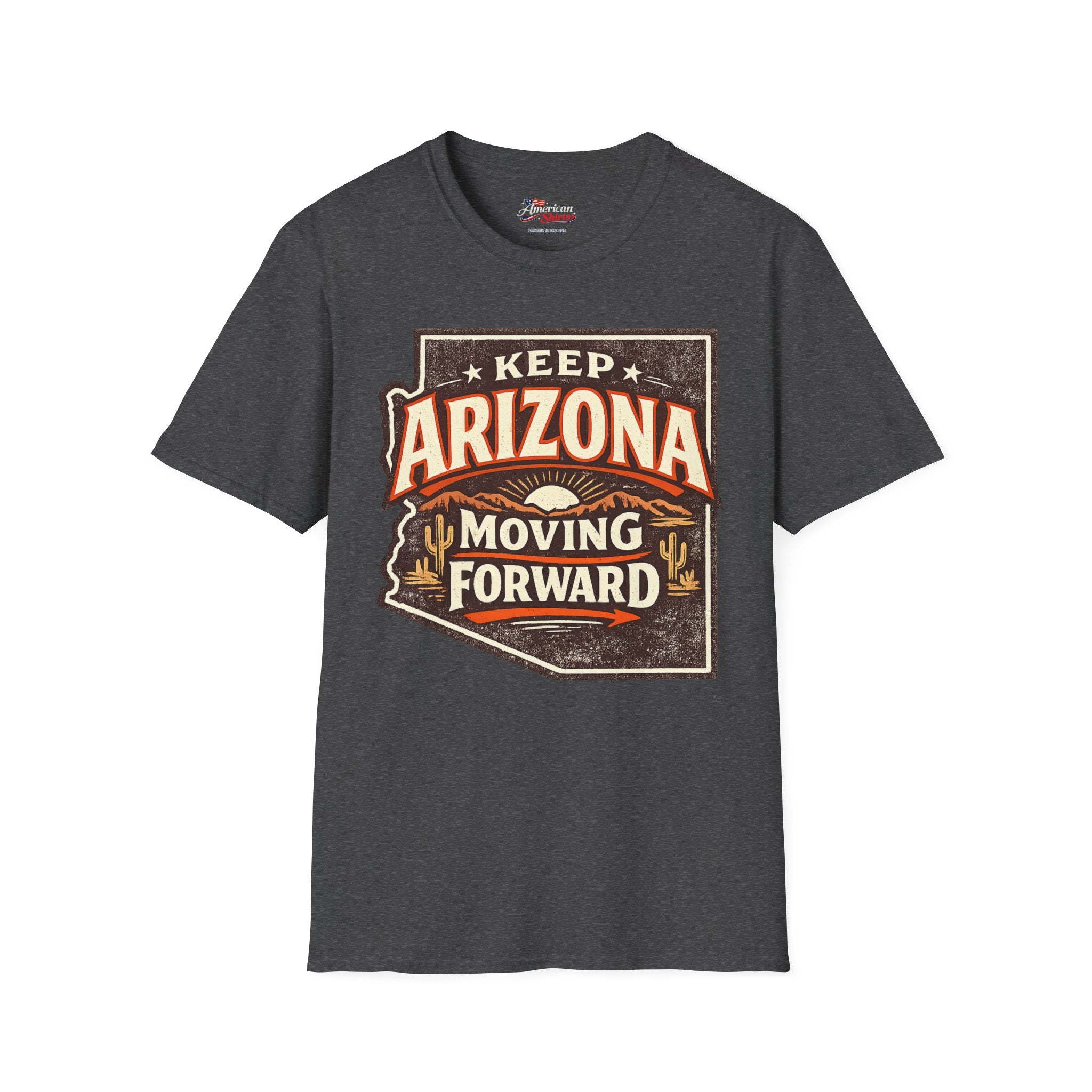 Vintage Arizona Moving Forward Unisex Softstyle T-Shirt Red 2026