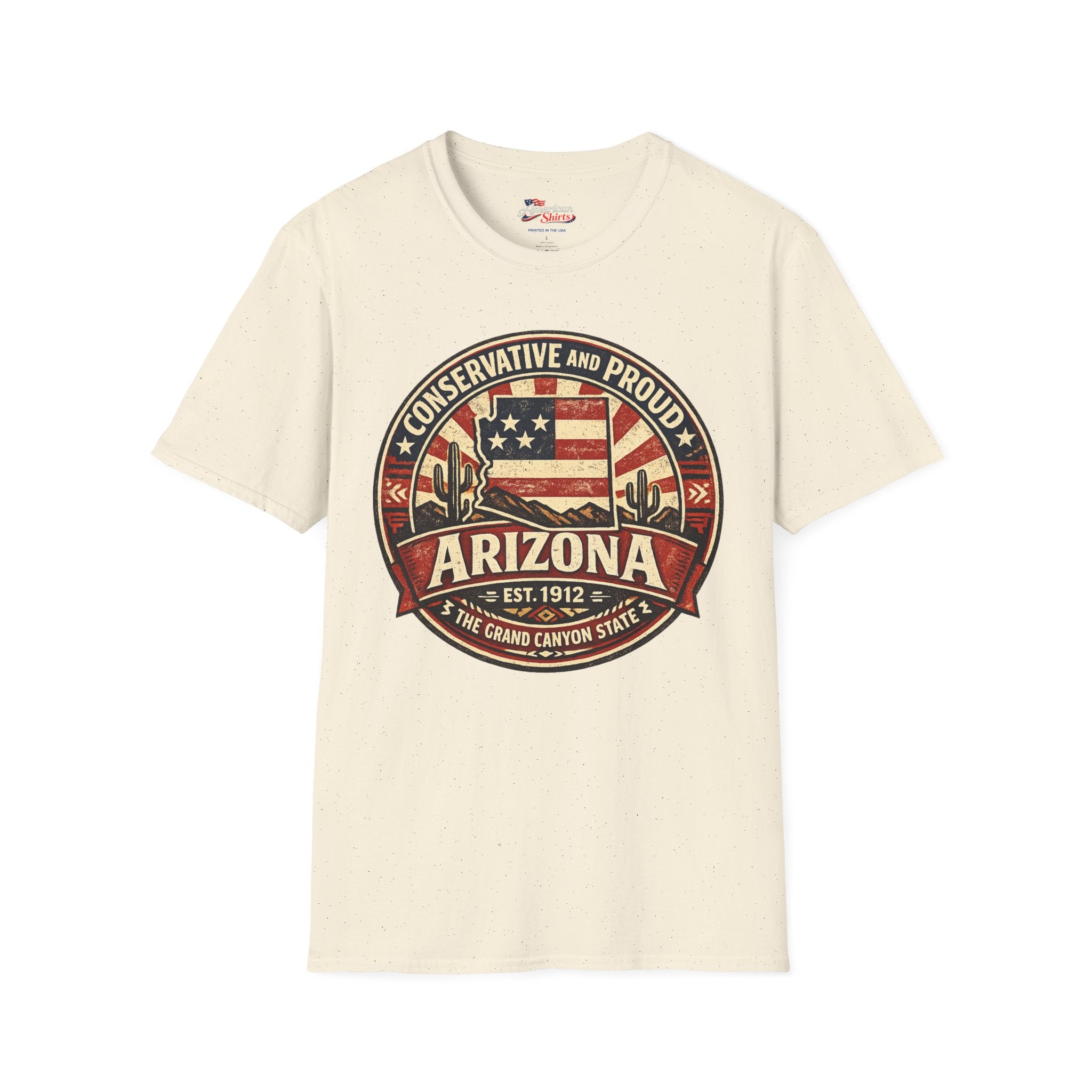 Vintage Arizona Unisex Softstyle T-Shirt Red 2026