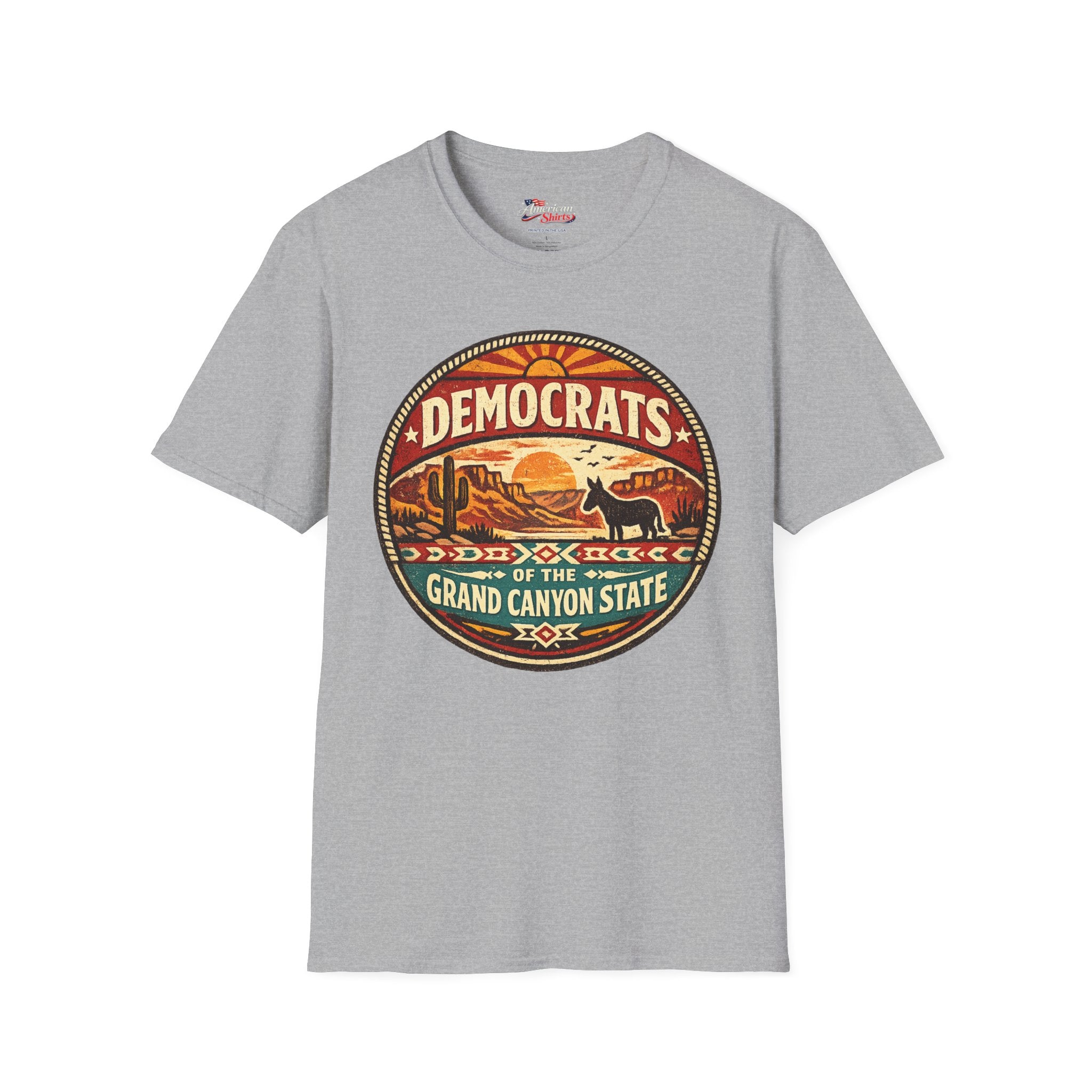 Arizona Democrats of the grand Canyon Unisex Softstyle T-Shirt Blue 2026