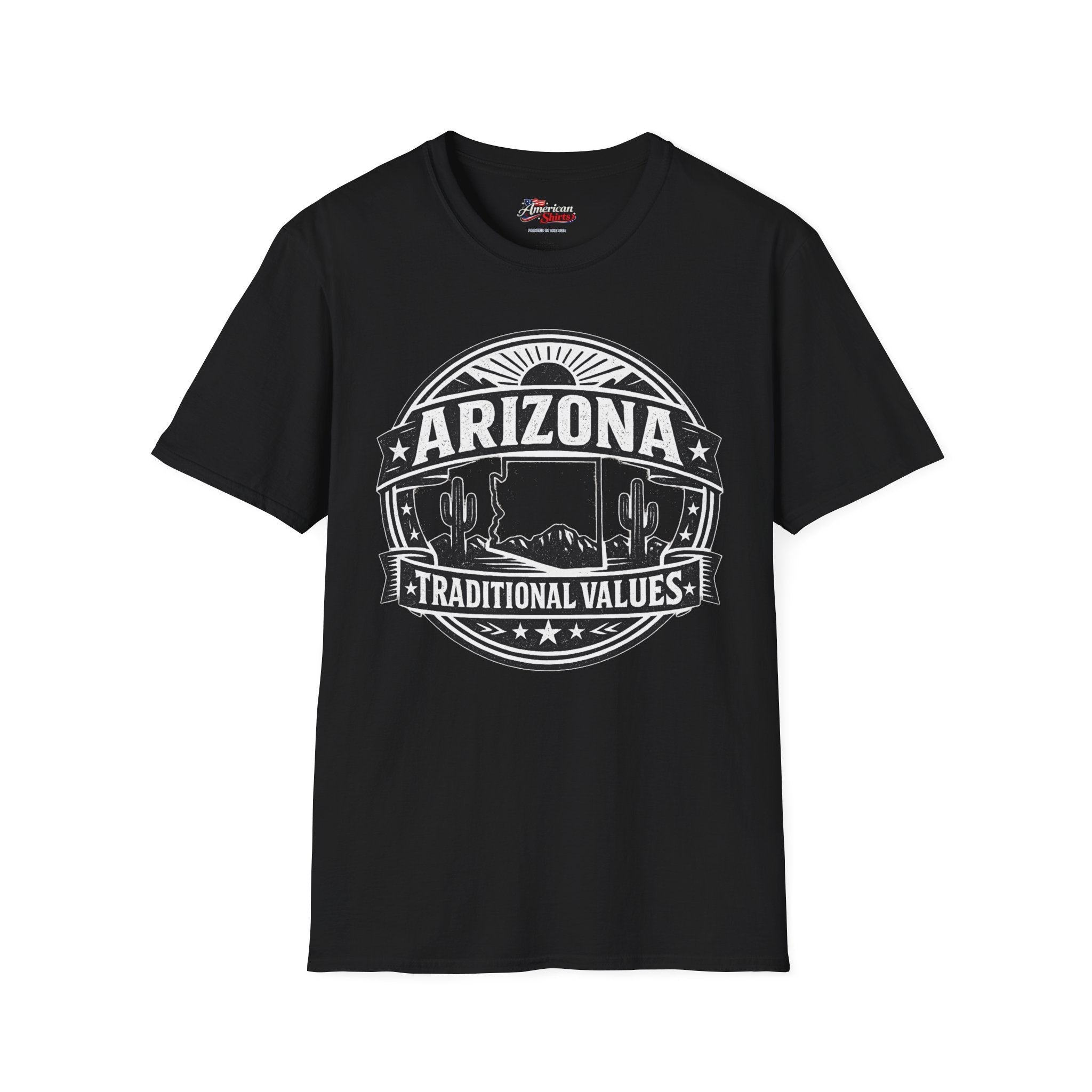 Vintage Arizona Traditional Values Unisex Softstyle T-Shirt Red 2026