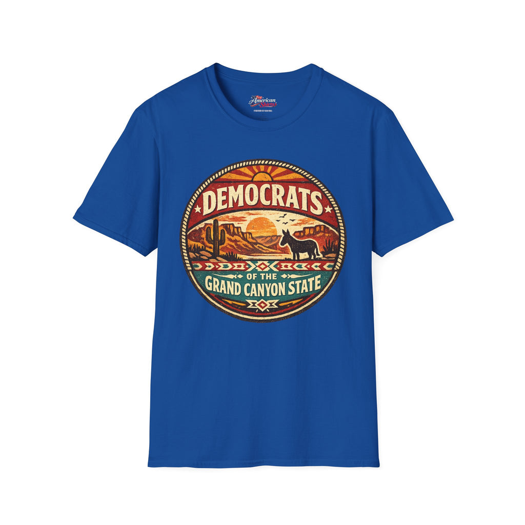 Arizona Democrats of the grand Canyon Unisex Softstyle T-Shirt Blue 2026