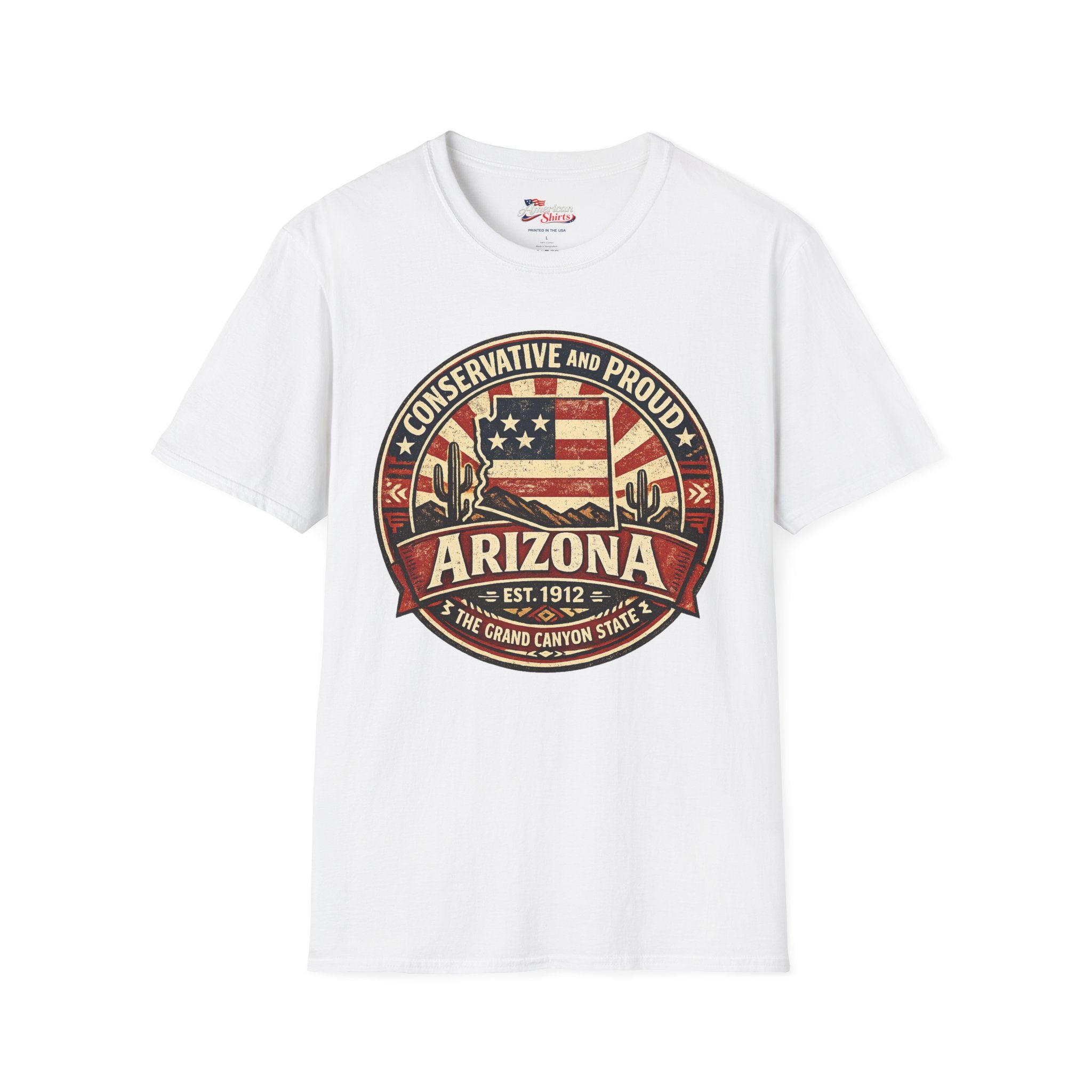 Vintage Arizona Unisex Softstyle T-Shirt Red 2026