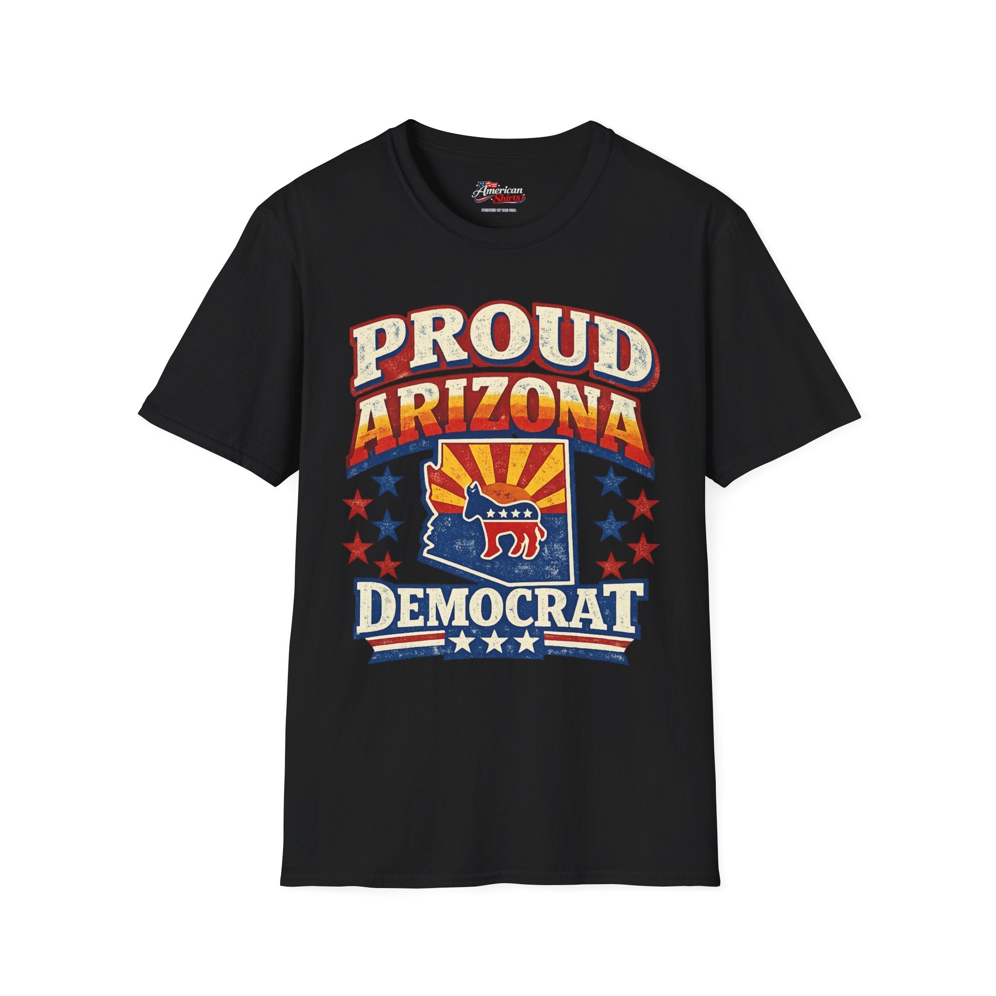 Proud Arizona Democat Unisex Softstyle T-Shirt Blue 2026