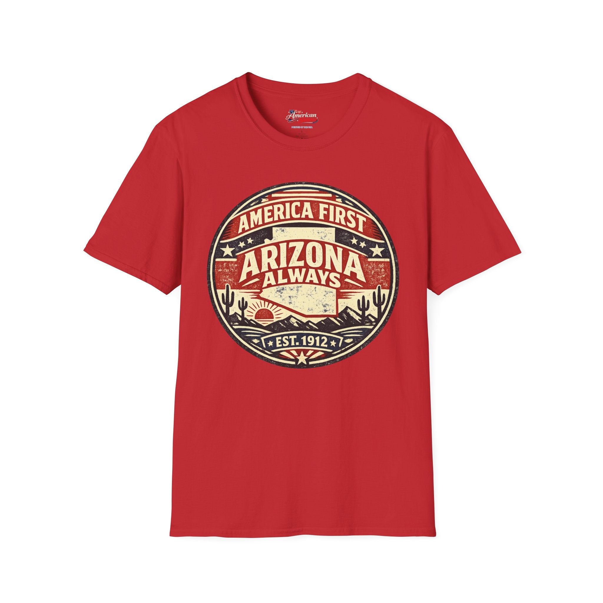 Conservative and Proud Arizona Unisex Softstyle T Shirt Red 2026