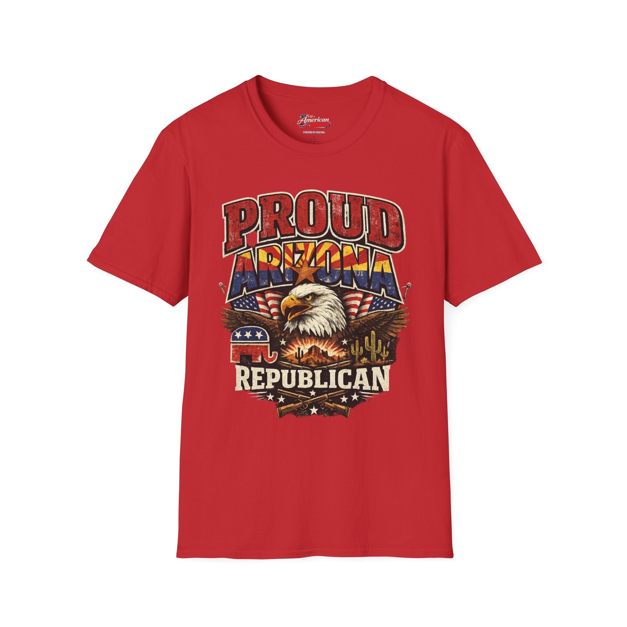 Proud Arizona Republican Unisex Softstyle T-Shirt Red 2026