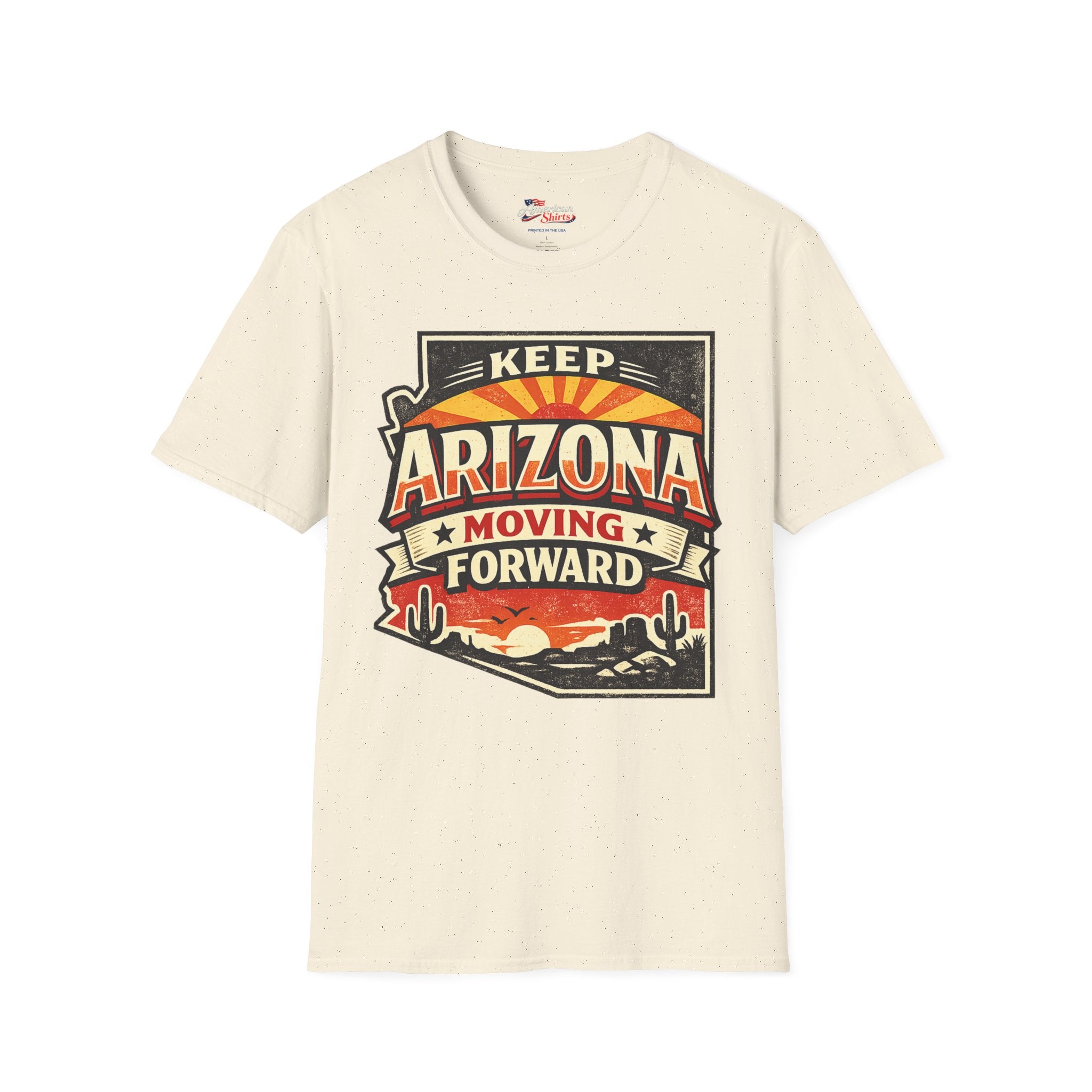 Keep Arizona moving forward Unisex Softstyle T-Shirt Blue 2026