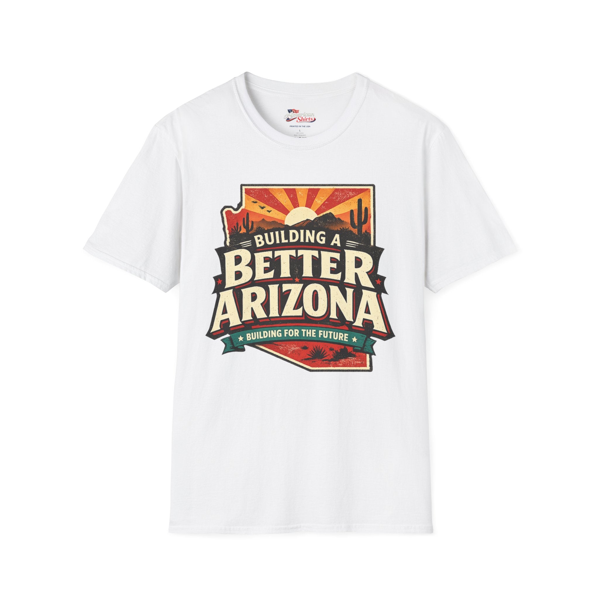 Building A Better Arizona For the Future Unisex Softstyle T-Shirt Blue 2026